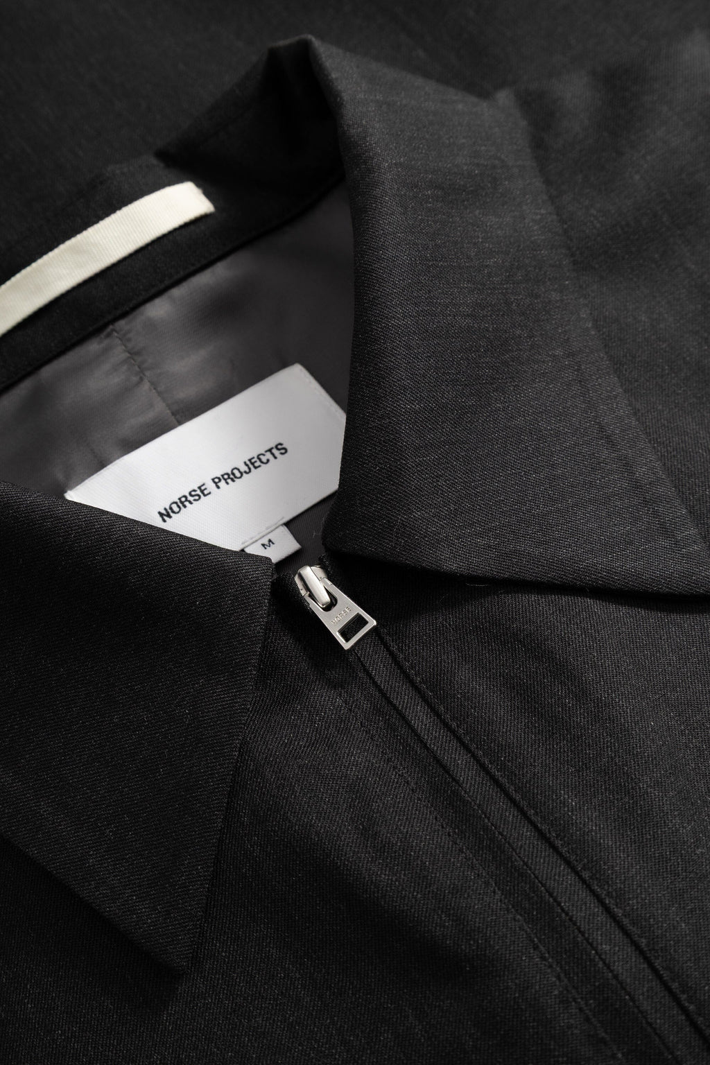 Norse Projects - Raabjerg Easy Worsted Wool Jacket - Charcoal Grey Jakke Norse Projects 