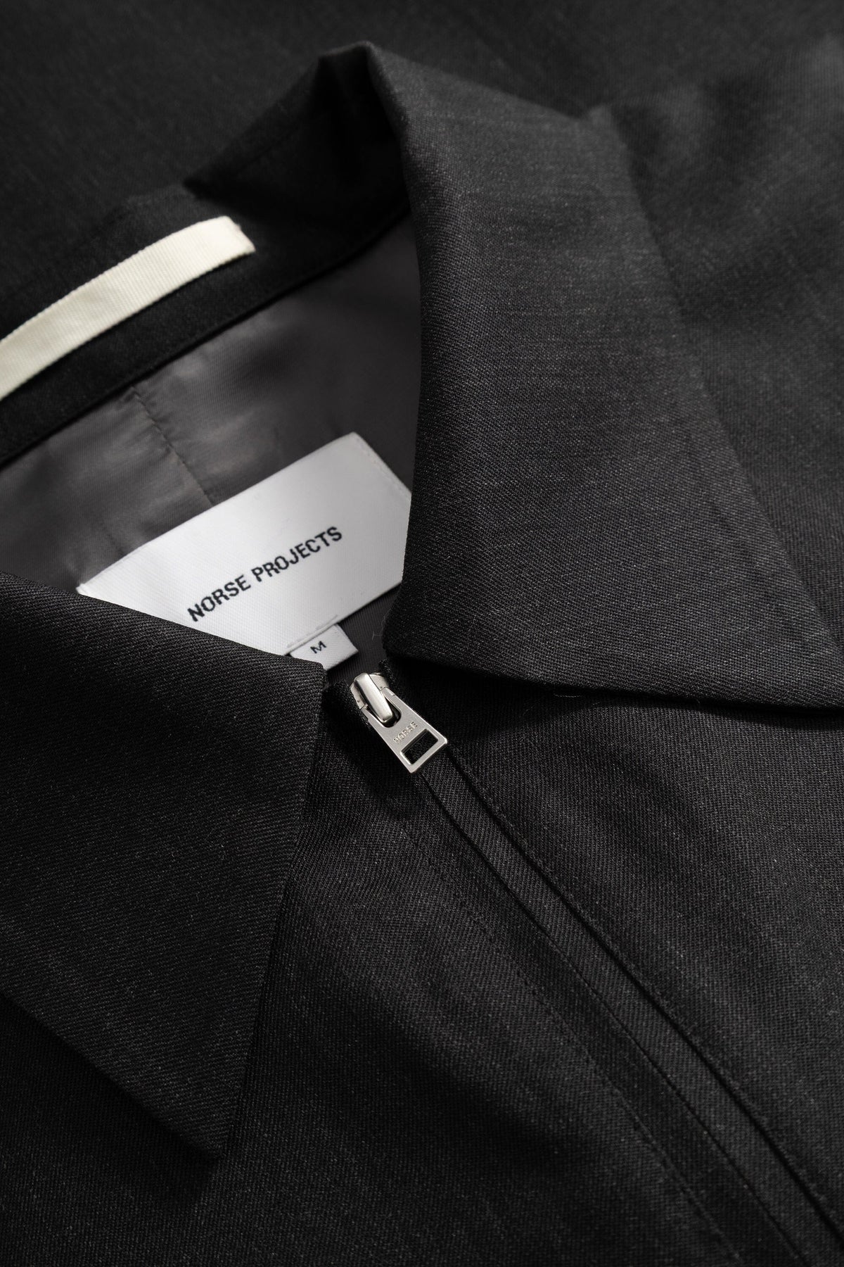 Norse Projects - Raabjerg Easy Worsted Wool Jacket - Charcoal Grey Jakke Norse Projects 