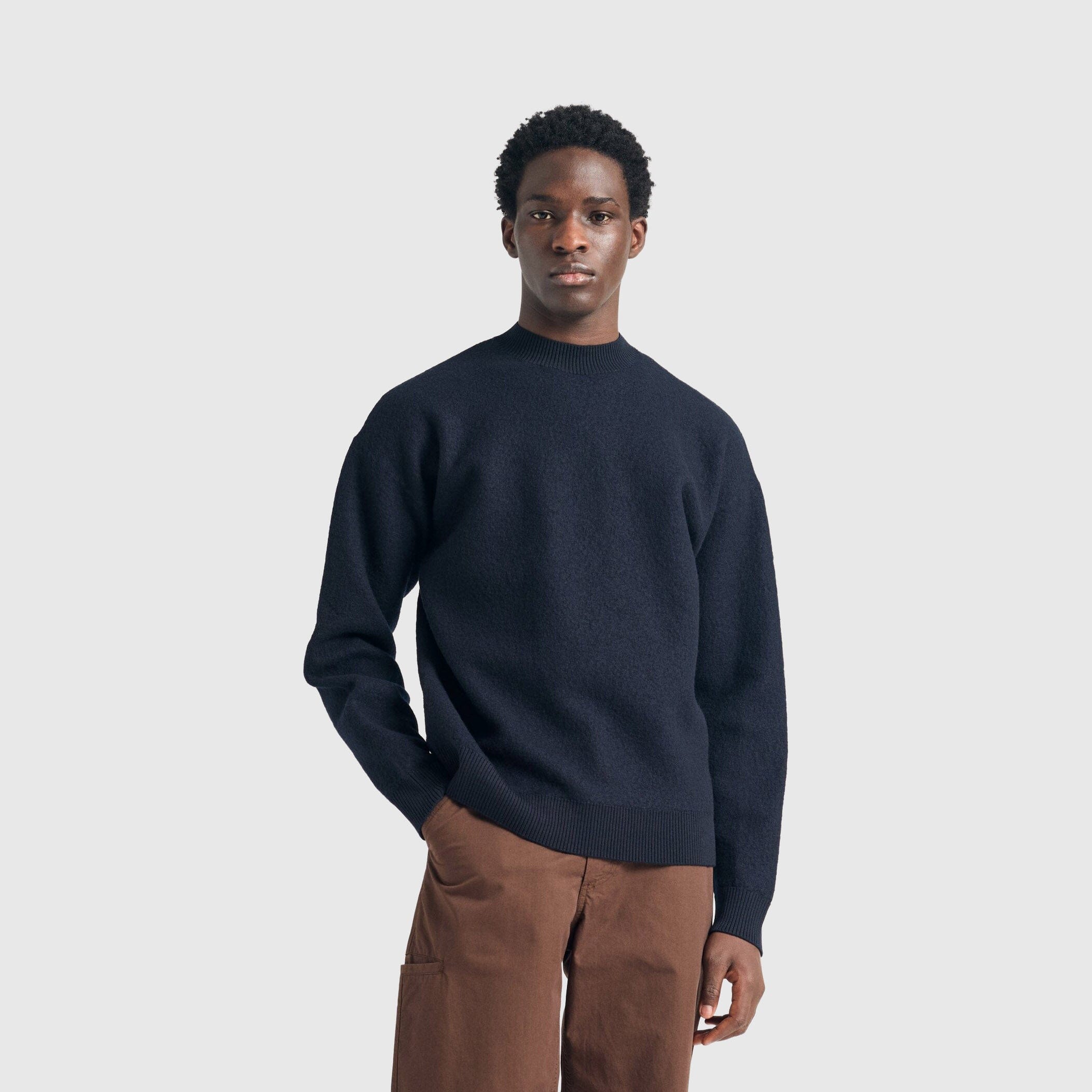 Norse Projects Rom Crewneck - Dark Navy Knitwear Norse Projects 