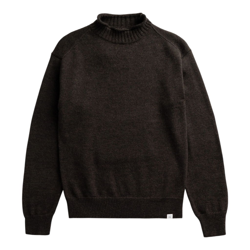 Norse Projects - Sagvatnet Wool Roll Neck Sweater - Delicioso Brown Genser Norse Projects 