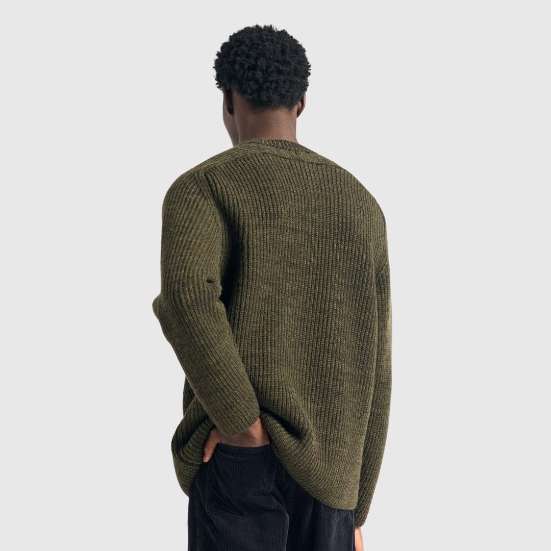 Norse Projects Sigurd Crew Neck - Olive Night Knitwear Norse Projects 