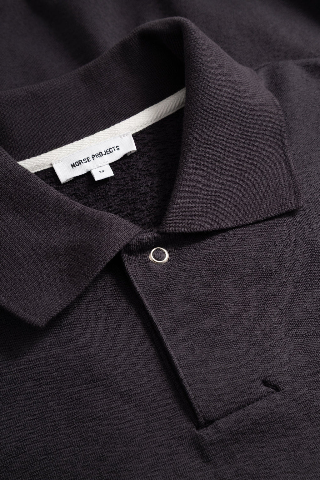 Norse Projects - Sylane Relaxed Light Pile Jersey Polo - Darkest Purple Genser Norse Projects 