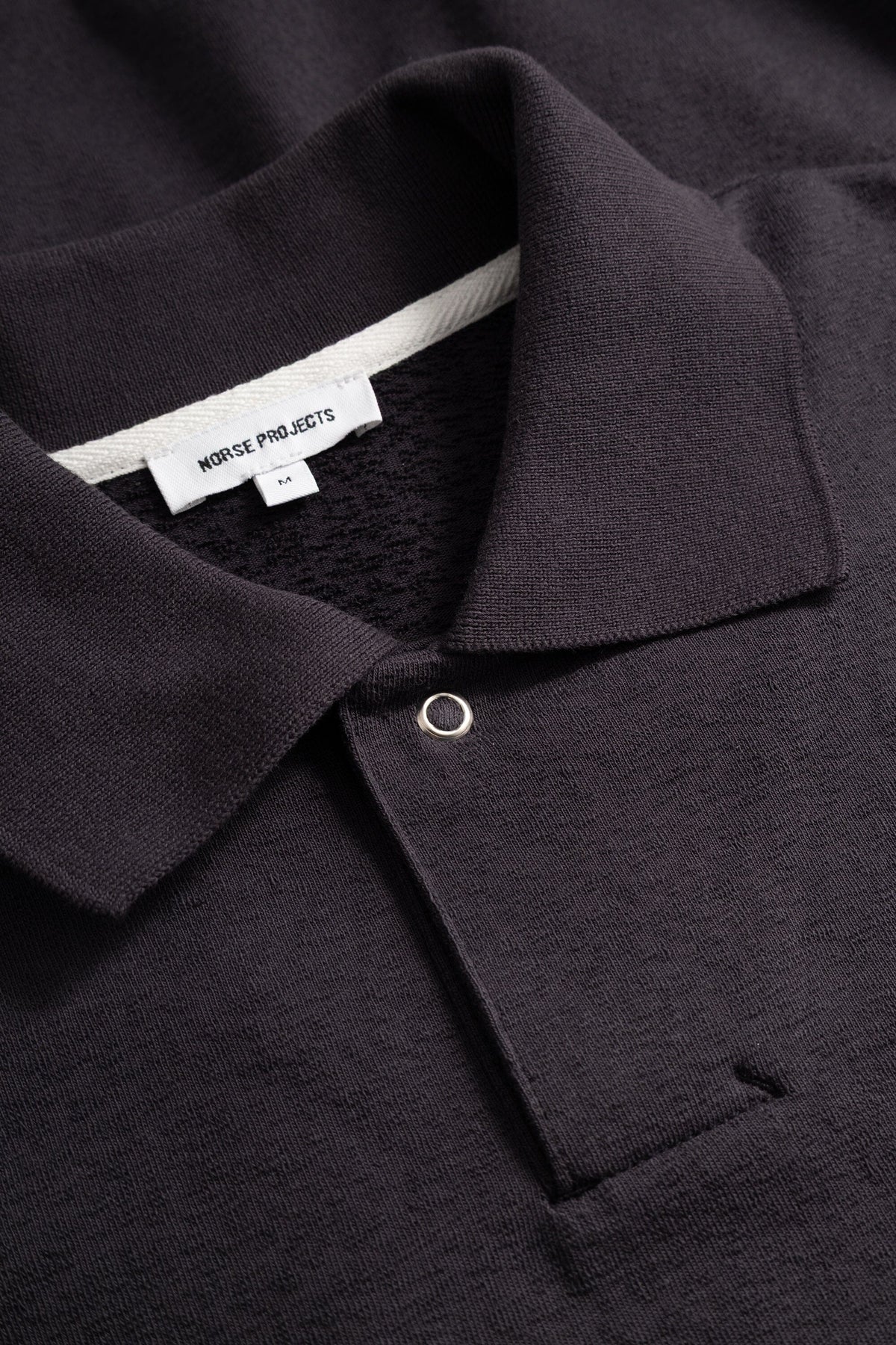 Norse Projects - Sylane Relaxed Light Pile Jersey Polo - Darkest Purple Genser Norse Projects 