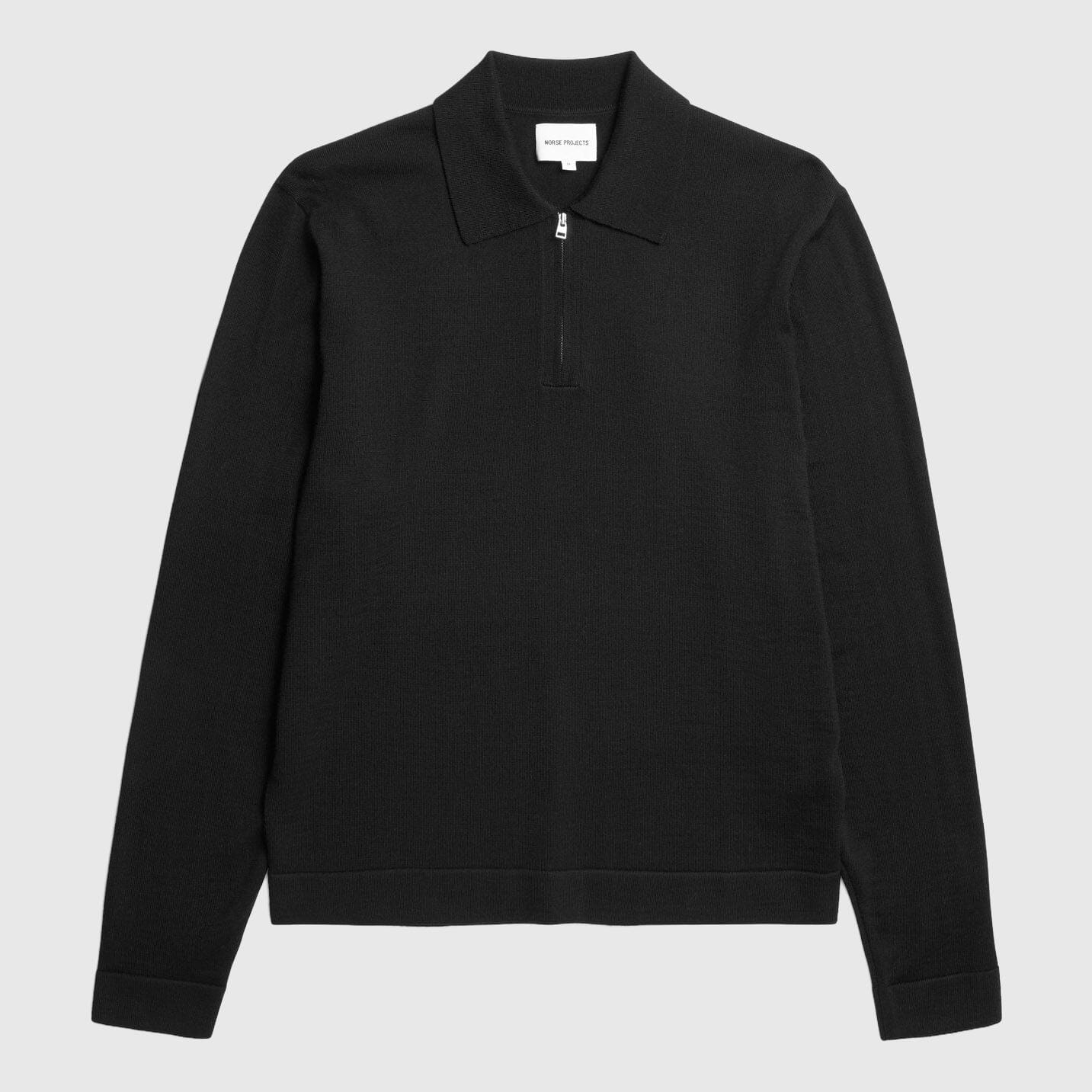 Norse Projects Tech Polo - Black Knitwear Norse Projects 