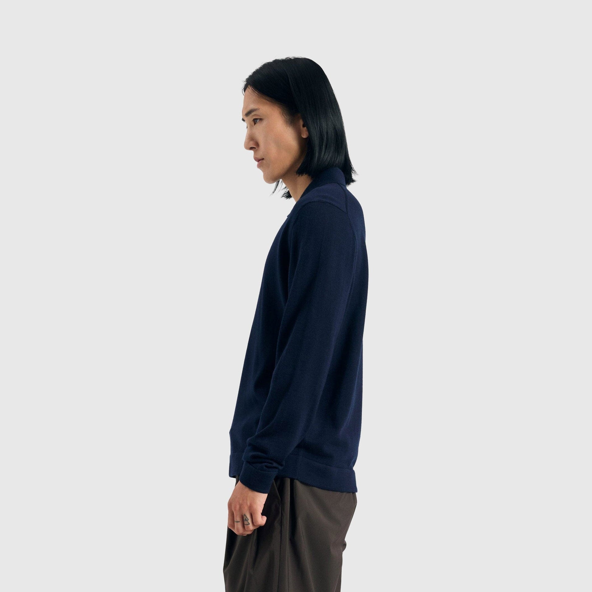 Norse Projects Tech Polo - Dark Navy Knitwear Norse Projects 