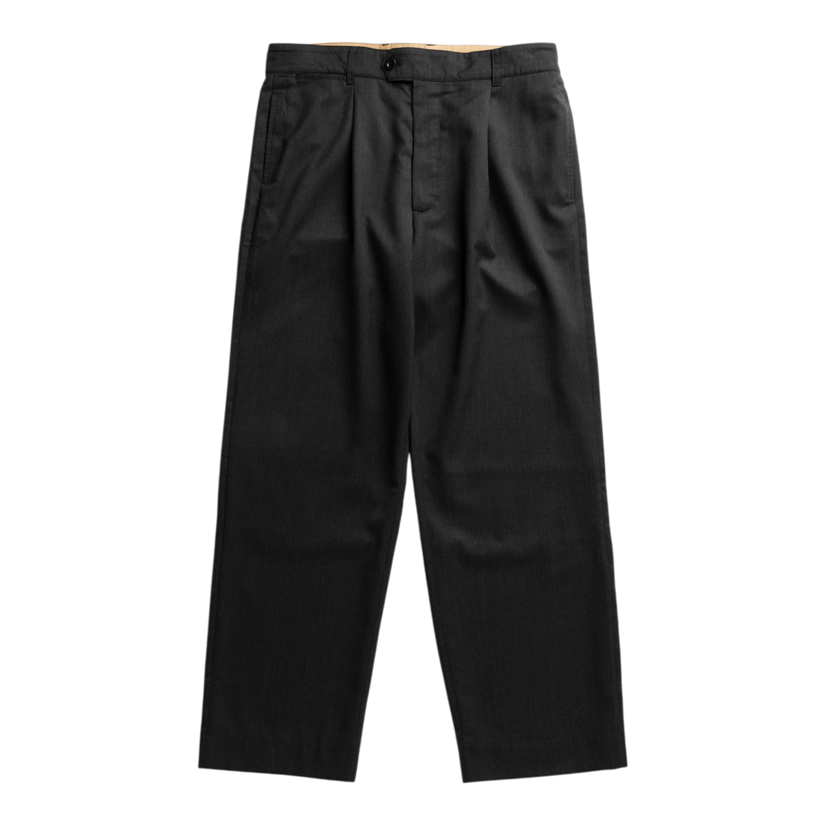 Norse Projects - Volda Easy Worsted Wool Pleated Trouser - Charcoal Grey Bukse Norse Projects 