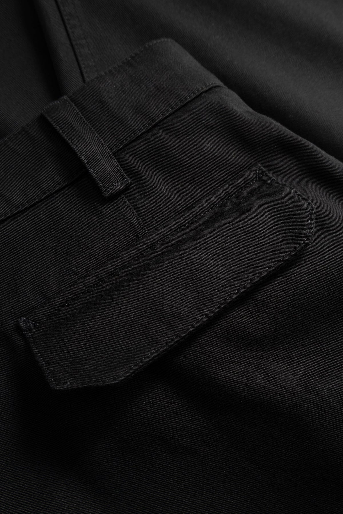 Norse Projects - Volda Pleated Cotton Twill Trouser - Black Bukse Norse Projects 