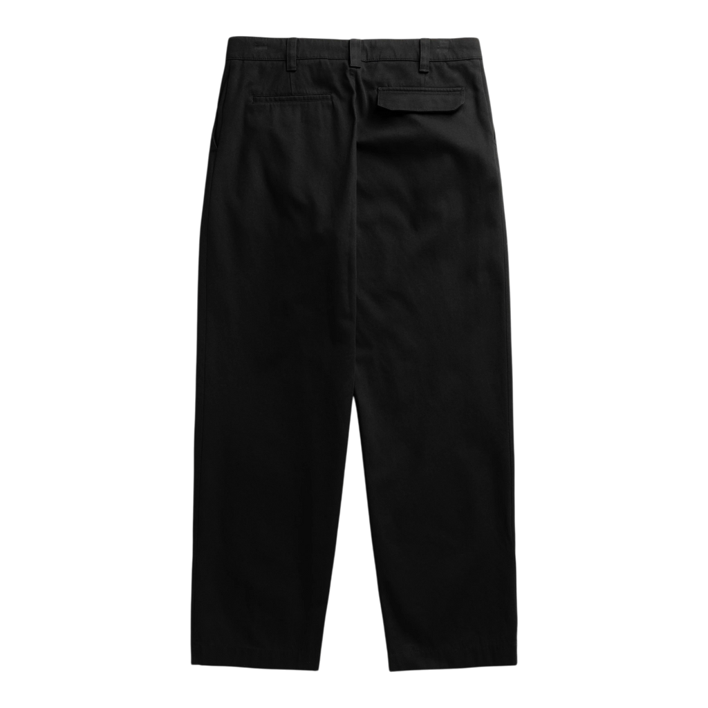 Norse Projects - Volda Pleated Cotton Twill Trouser - Black Bukse Norse Projects 