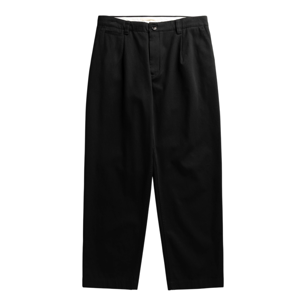 Norse Projects - Volda Pleated Cotton Twill Trouser - Black Bukse Norse Projects 