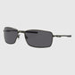 Oakley Square Wire Sunglasses - Carbon / Grey Polarized Sunglasses Oakley 