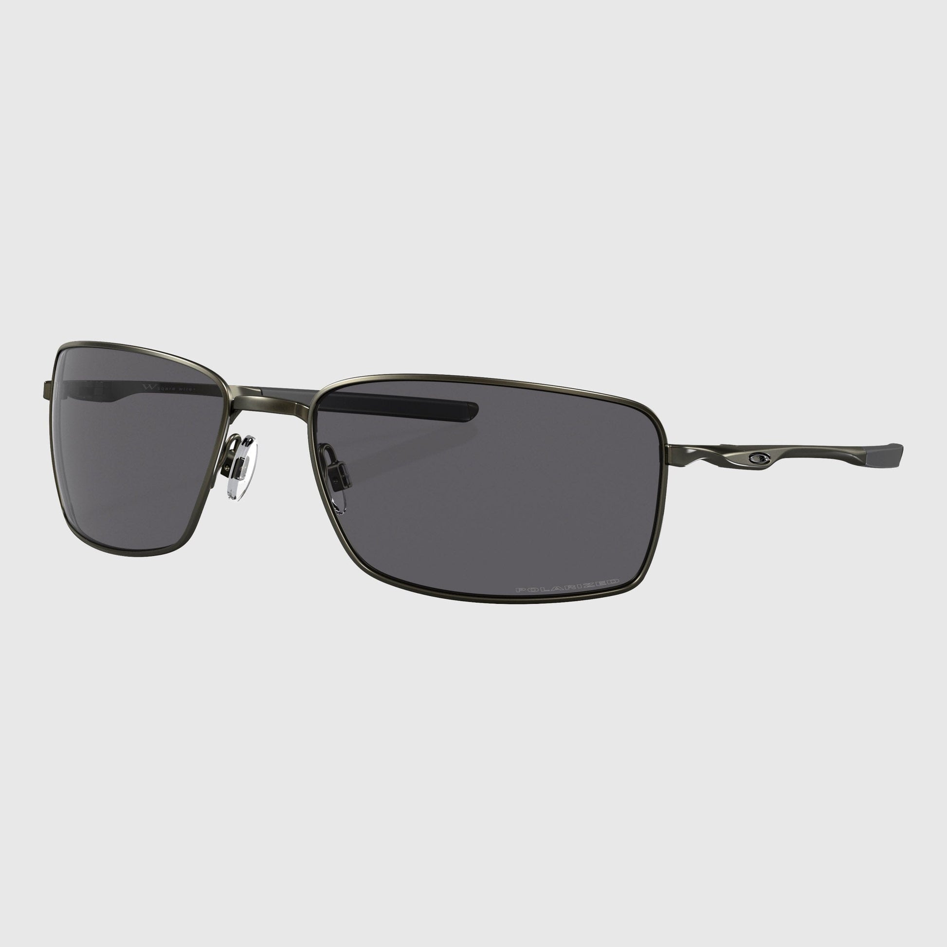 Oakley Square Wire Sunglasses - Carbon / Grey Polarized Sunglasses Oakley 