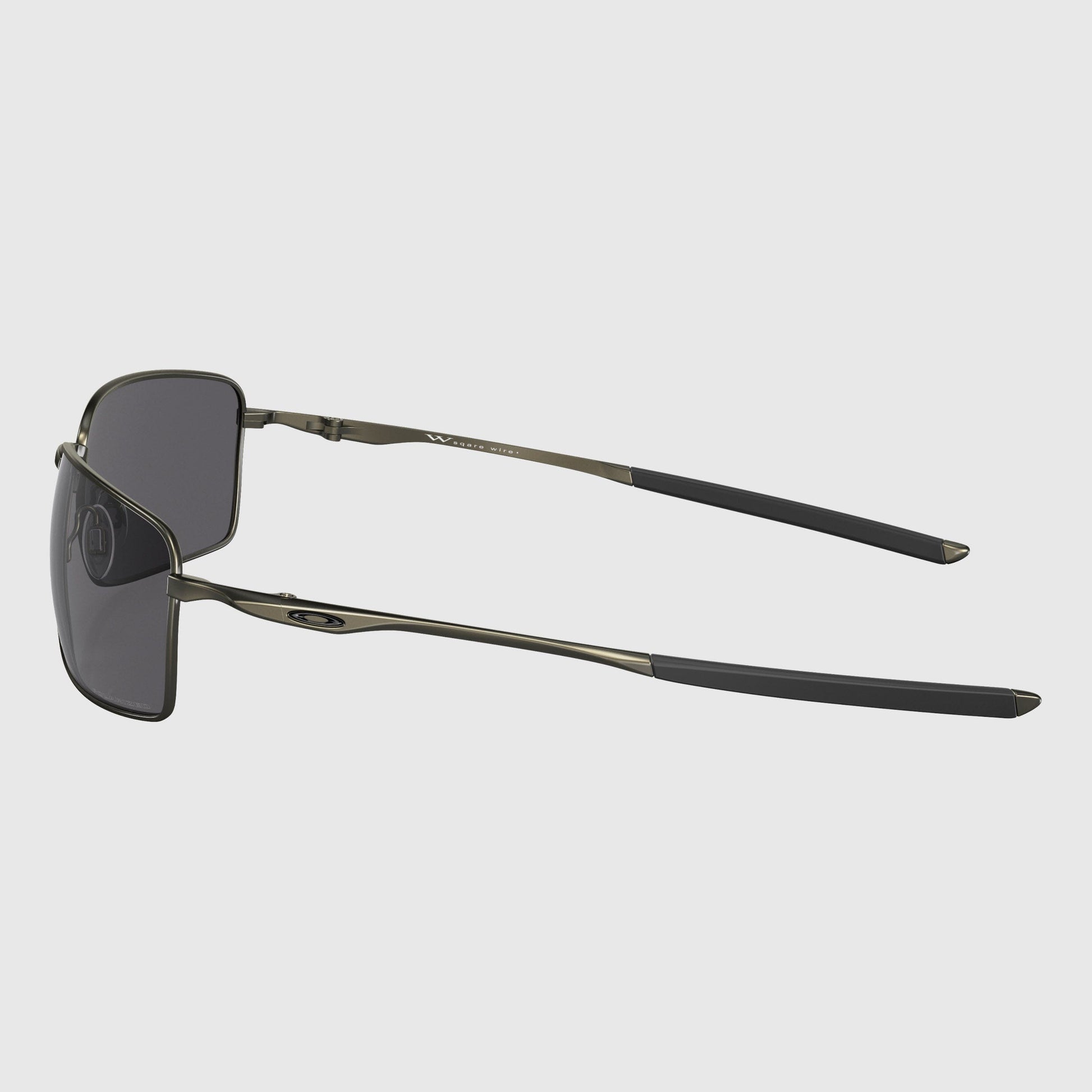 Oakley Square Wire Sunglasses - Carbon / Grey Polarized Sunglasses Oakley 