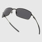 Oakley Square Wire Sunglasses - Carbon / Grey Polarized Sunglasses Oakley 