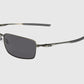 Oakley Square Wire Sunglasses - Carbon / Grey Polarized Sunglasses Oakley 