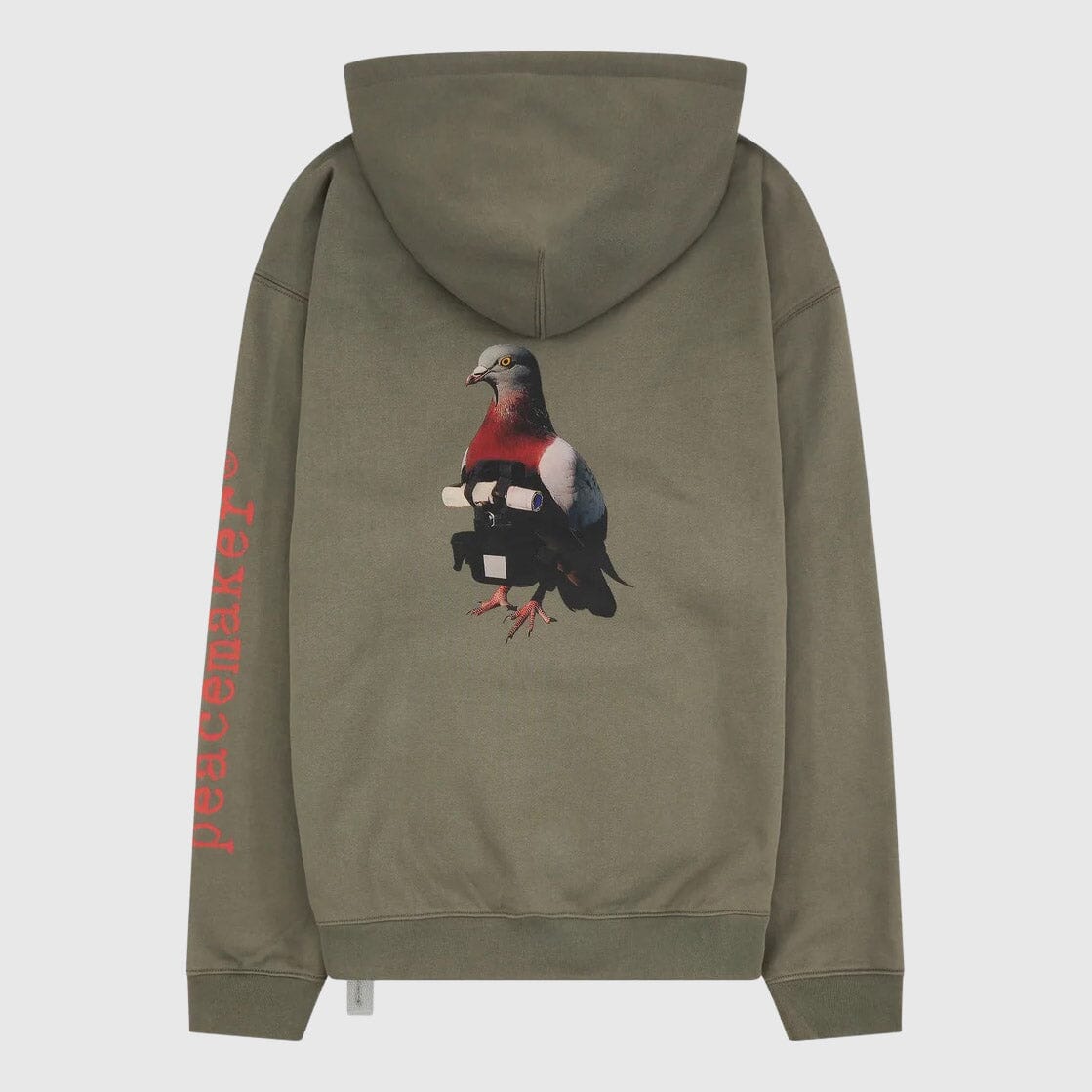 OAMC Peacemaker Loose Pigeon Print Hoodie - Grey OAMC Peacemaker 