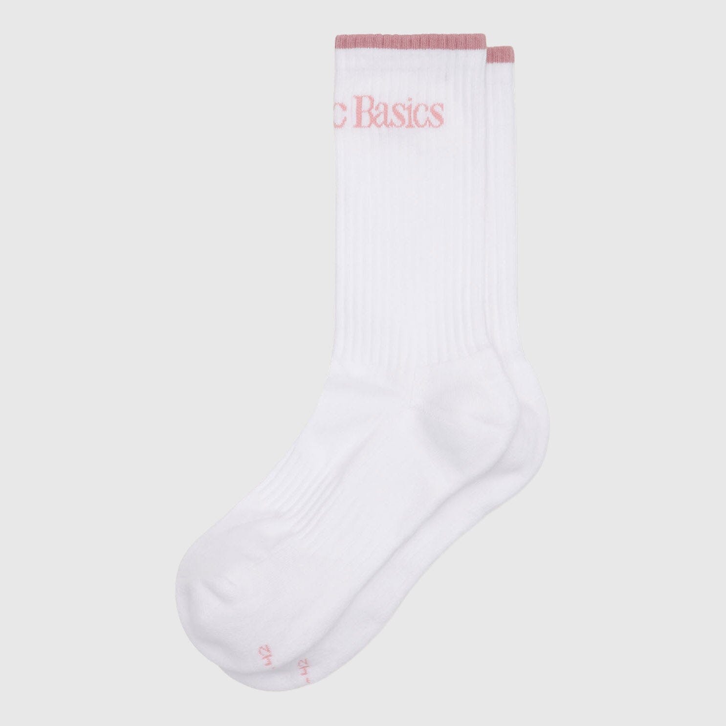 Organic Basics Active Tennis Socks - White / Misty Rose Socks Organic Basics 