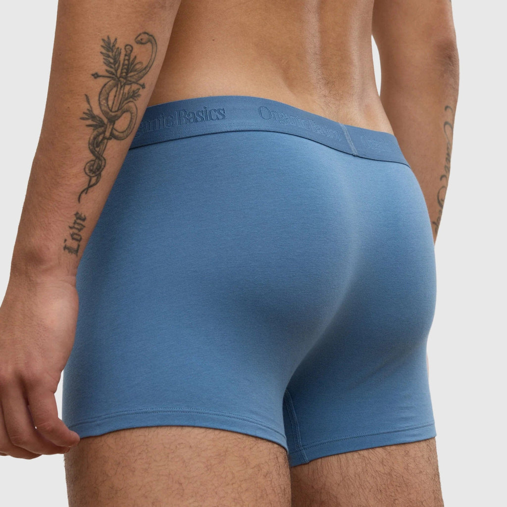 Organic Basics Core Trunks 3-Pack - Cloudy Blue / Stone Blue / Midnight Blue Boxers Organic Basics 