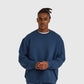 Organic Basics Weekend Boxy Fit Crewneck Sweatshirt - Midnight Blue Sweatshirt Organic Basics 