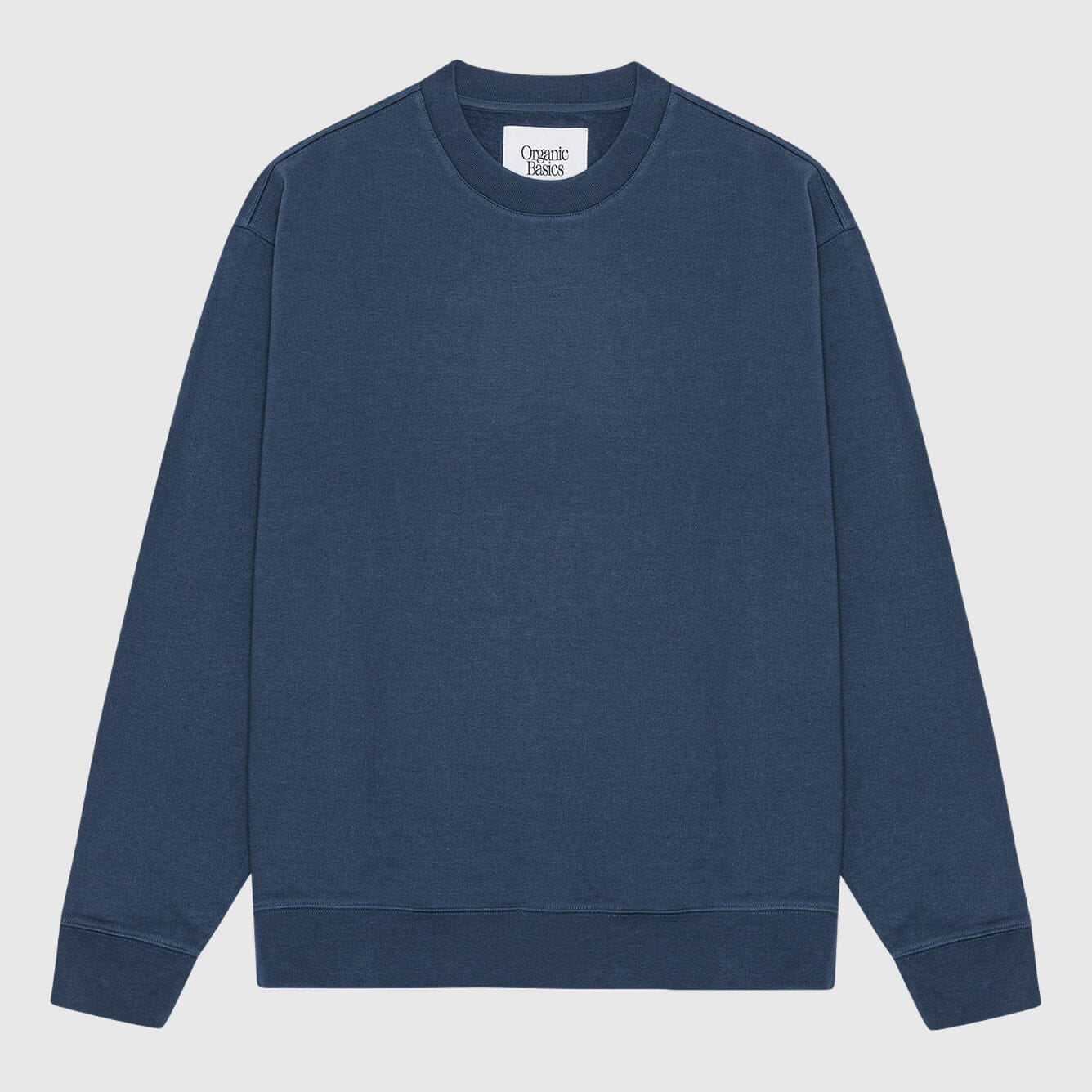 Organic Basics Weekend Boxy Fit Crewneck Sweatshirt - Midnight Blue Sweatshirt Organic Basics 