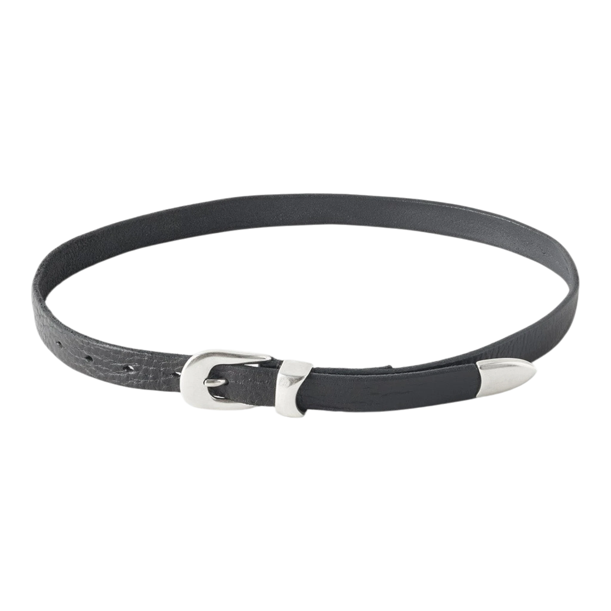 Our Legacy - 2 cm Belt - Black Leather Belte Our Legacy 