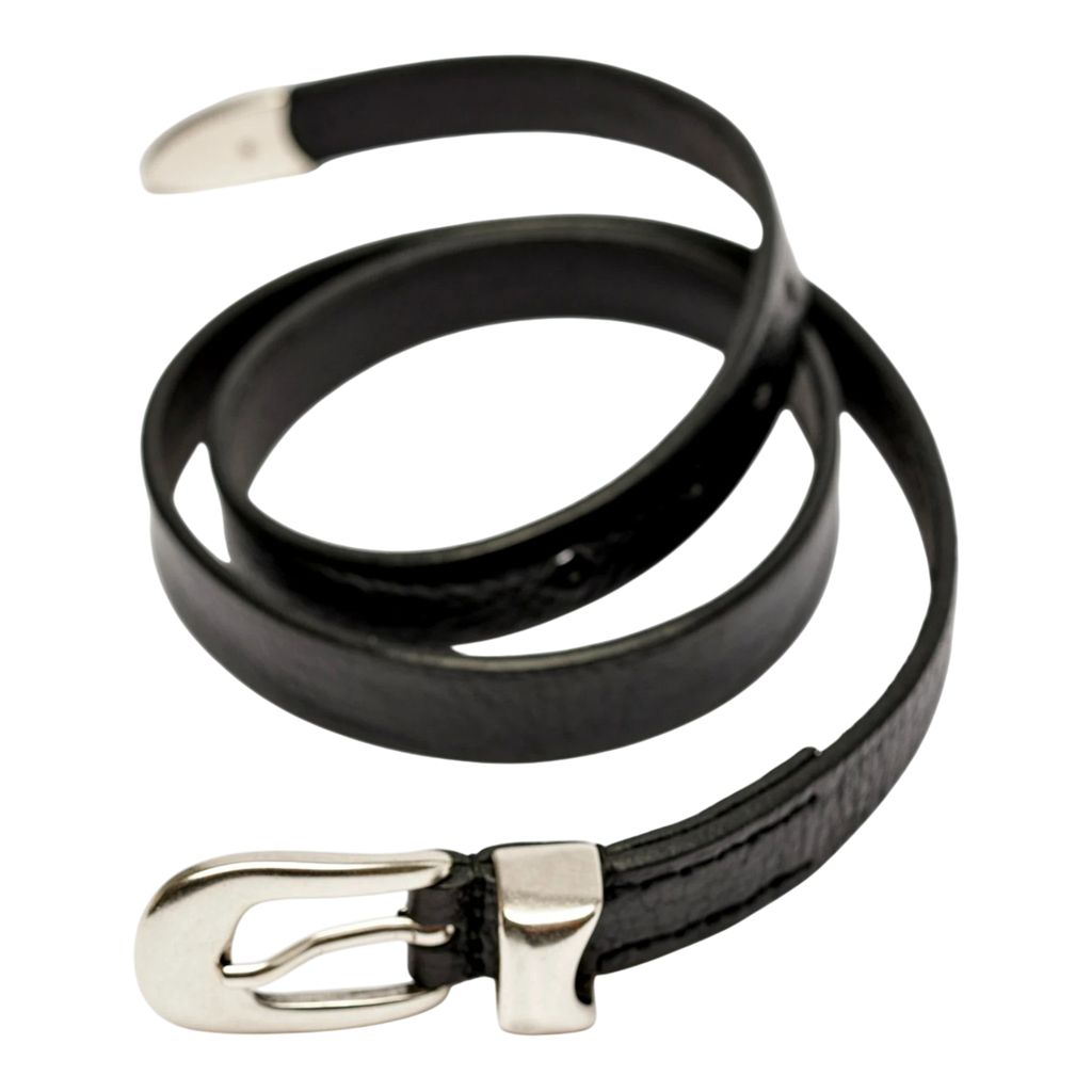 Our Legacy - 2 cm Belt - Black Leather Belte Our Legacy 