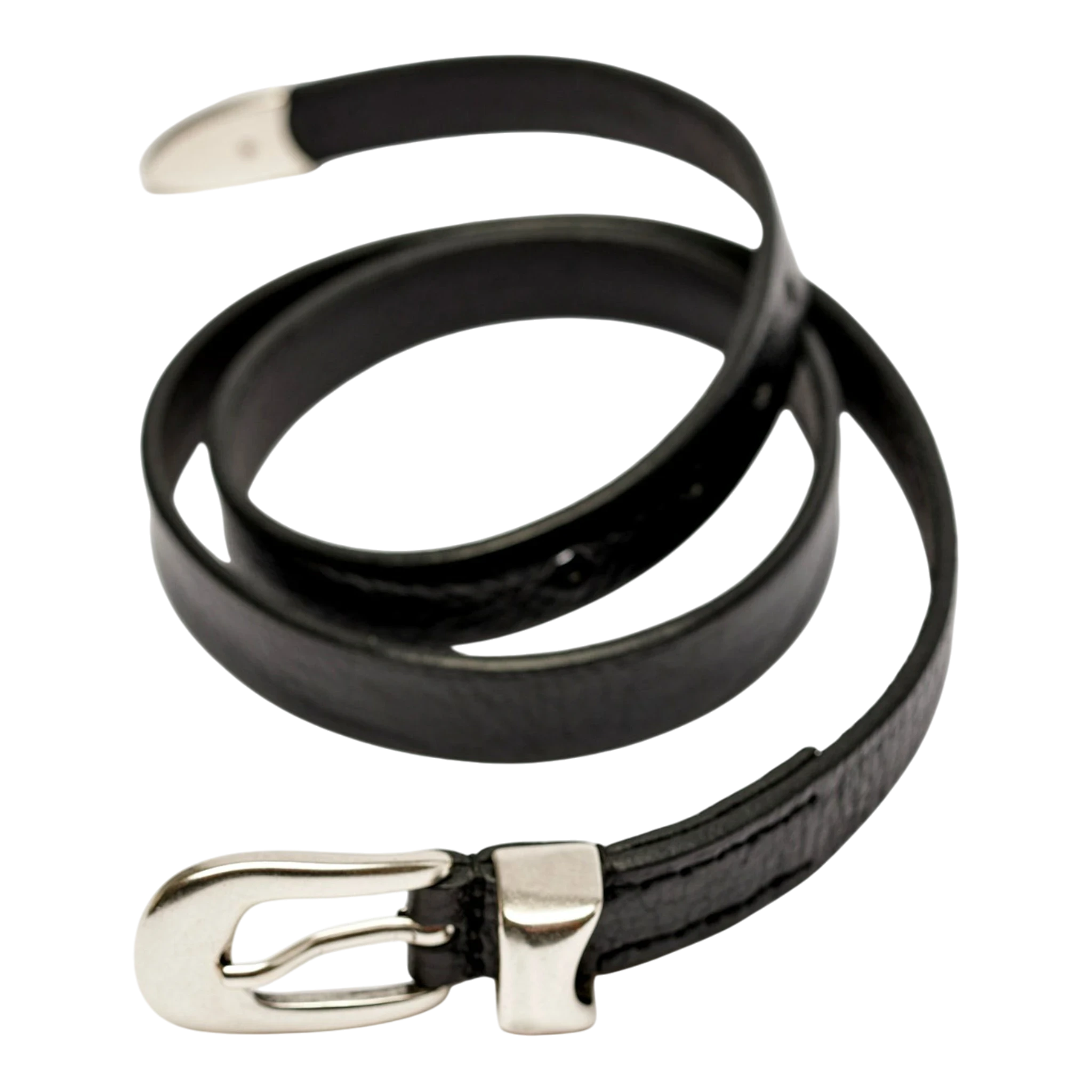 Our Legacy - 2 cm Belt - Black Leather Belte Our Legacy 
