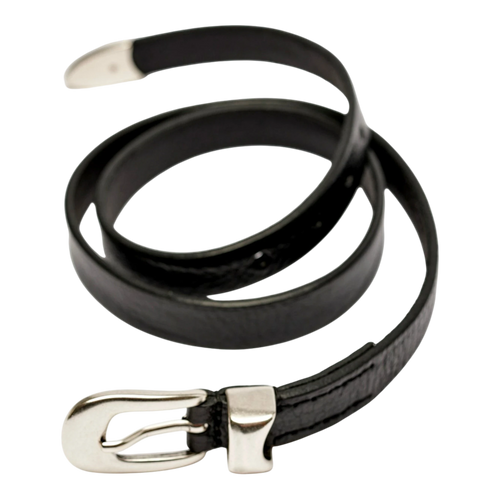 Our Legacy - 2 cm Belt - Black Leather Belte Our Legacy 