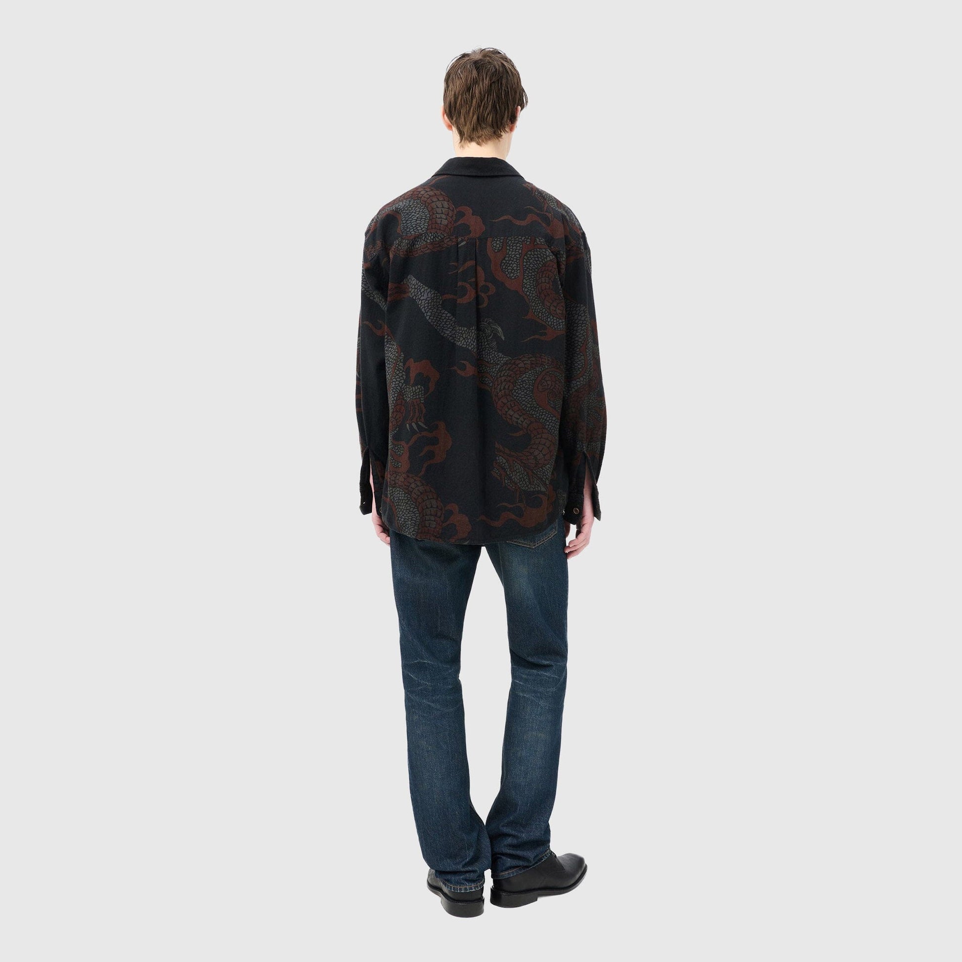 Our Legacy Above Shirt - Brown Snake Print Shirt Our Legacy 
