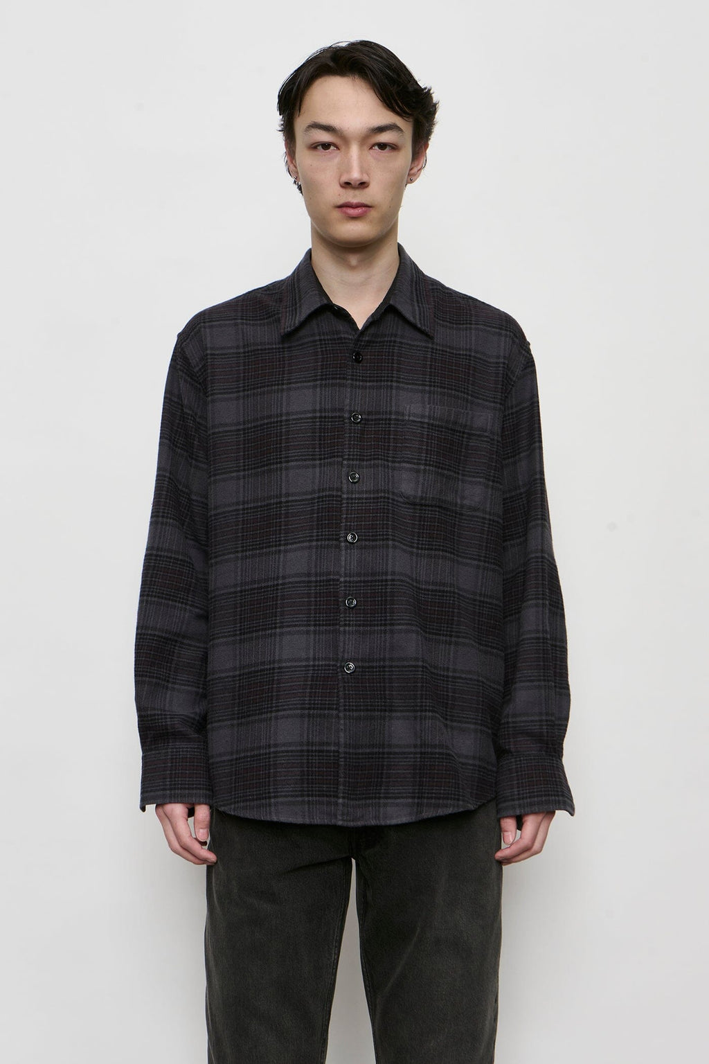 Our Legacy - Above Shirt - Faded Nocturne Check Flannel Skjorte Our Legacy 