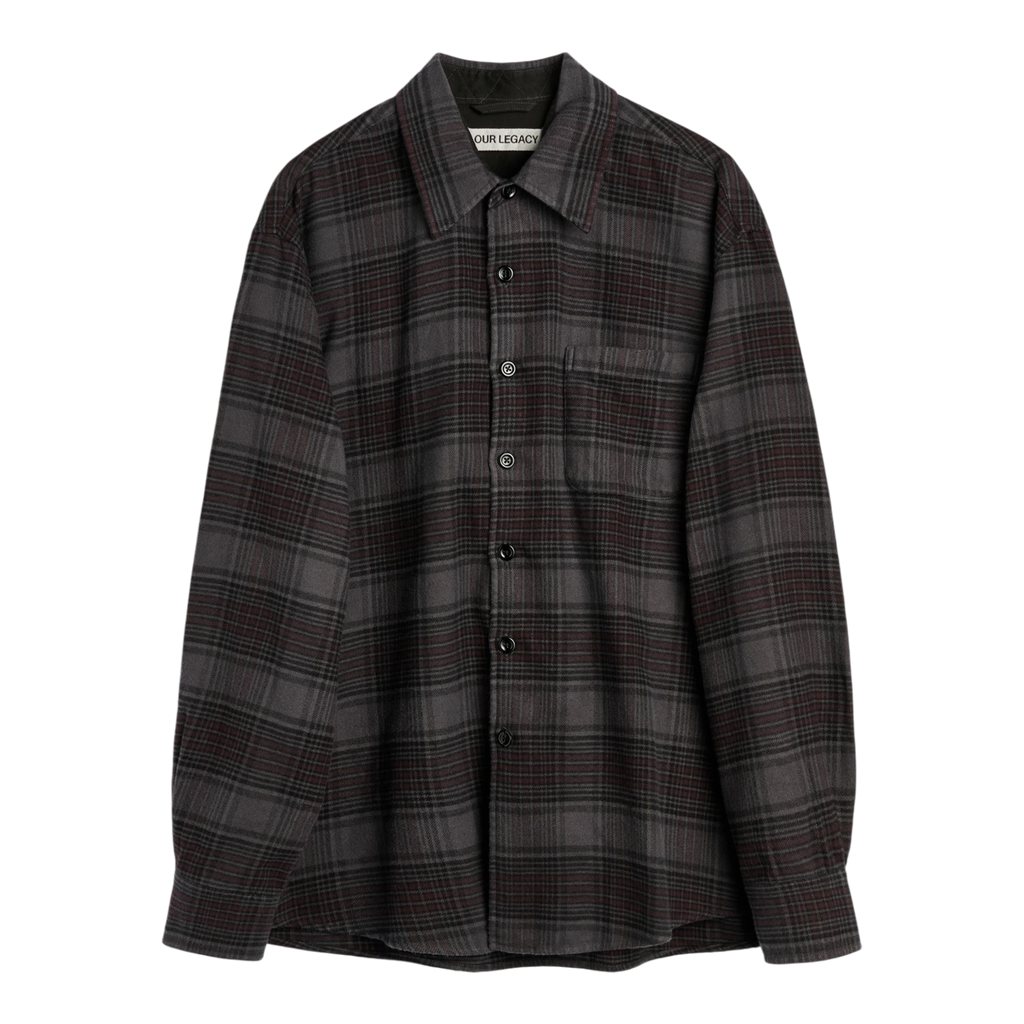 Our Legacy - Above Shirt - Faded Nocturne Check Flannel Skjorte Our Legacy 