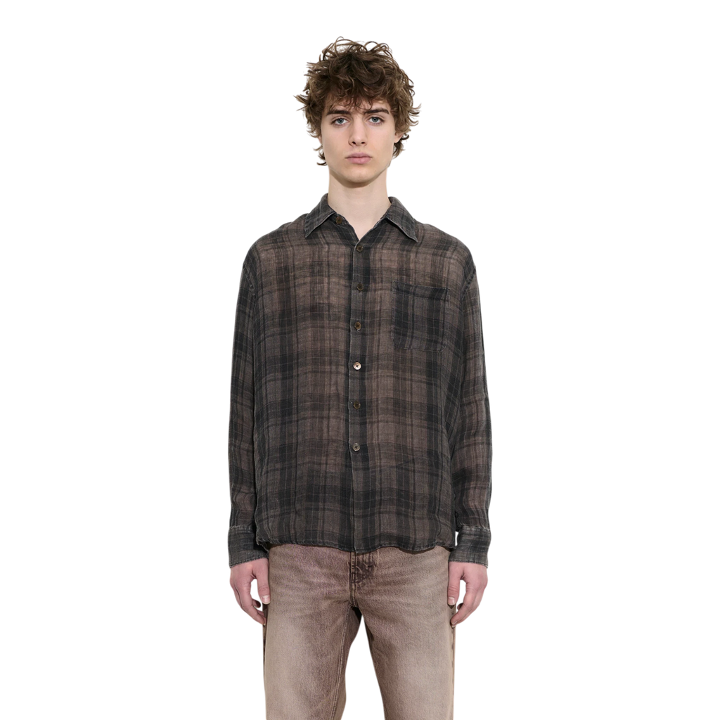 Our Legacy Above Shirt - Penumbra Check Sheercoat Linen Shirt Our Legacy 