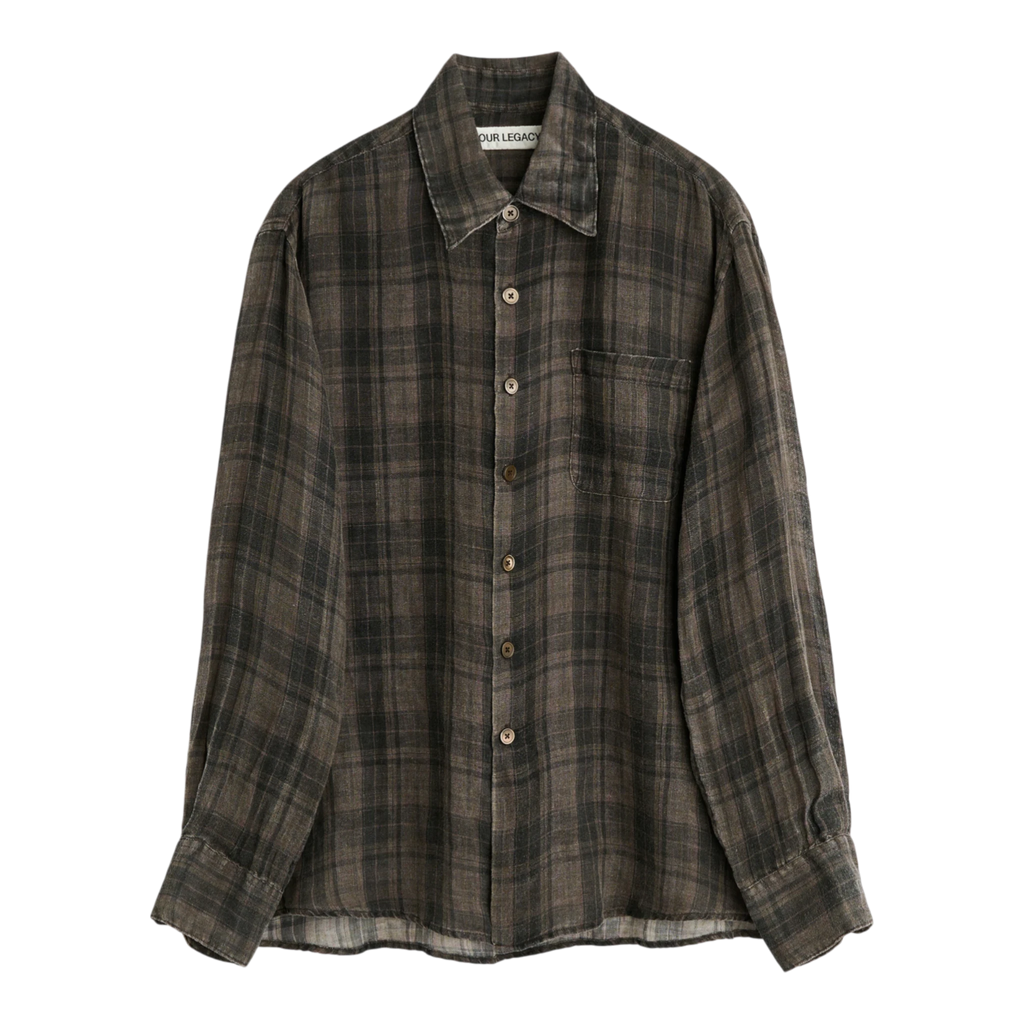 Our Legacy Above Shirt - Penumbra Check Sheercoat Linen Shirt Our Legacy 