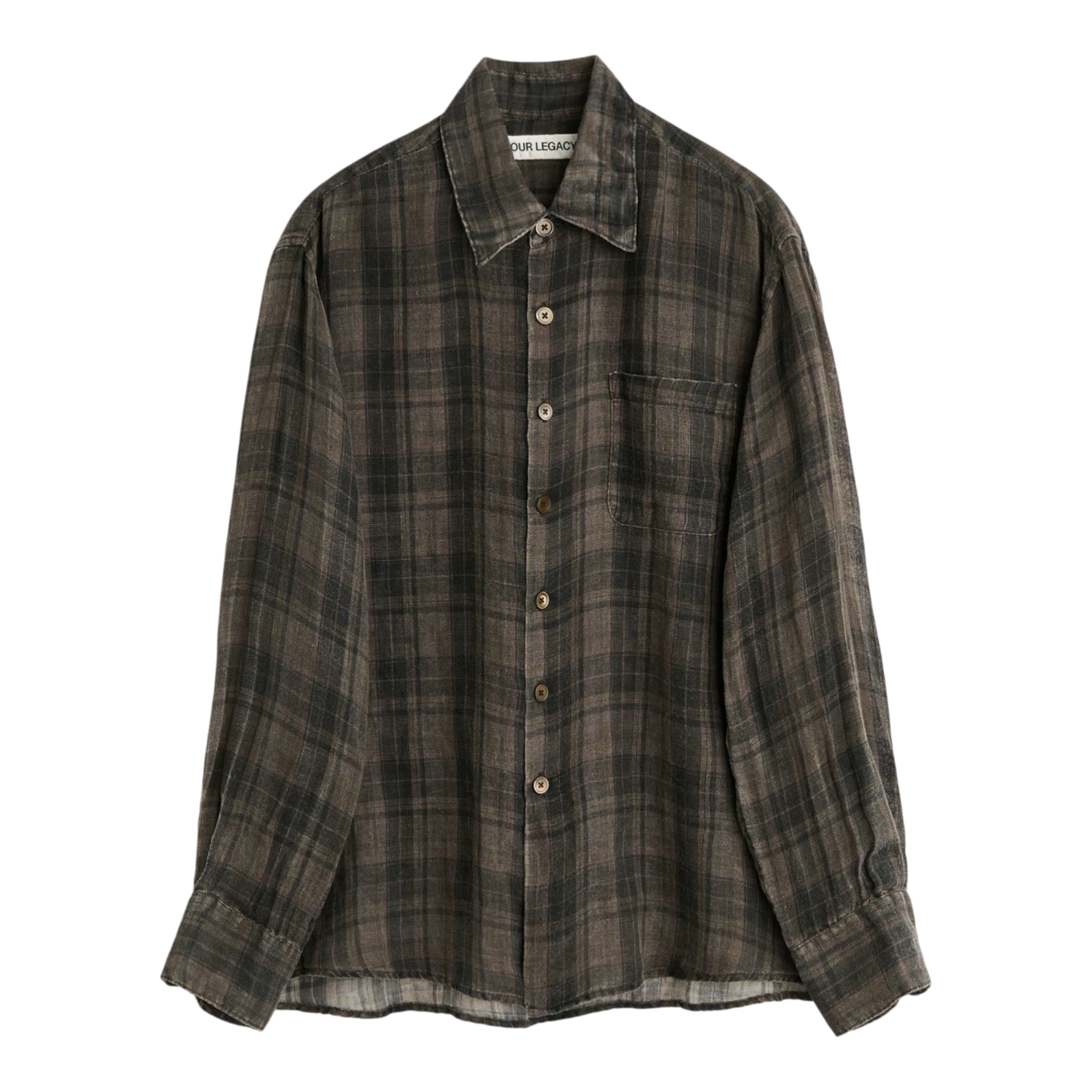 Our Legacy Above Shirt - Penumbra Check Sheercoat Linen Shirt Our Legacy 