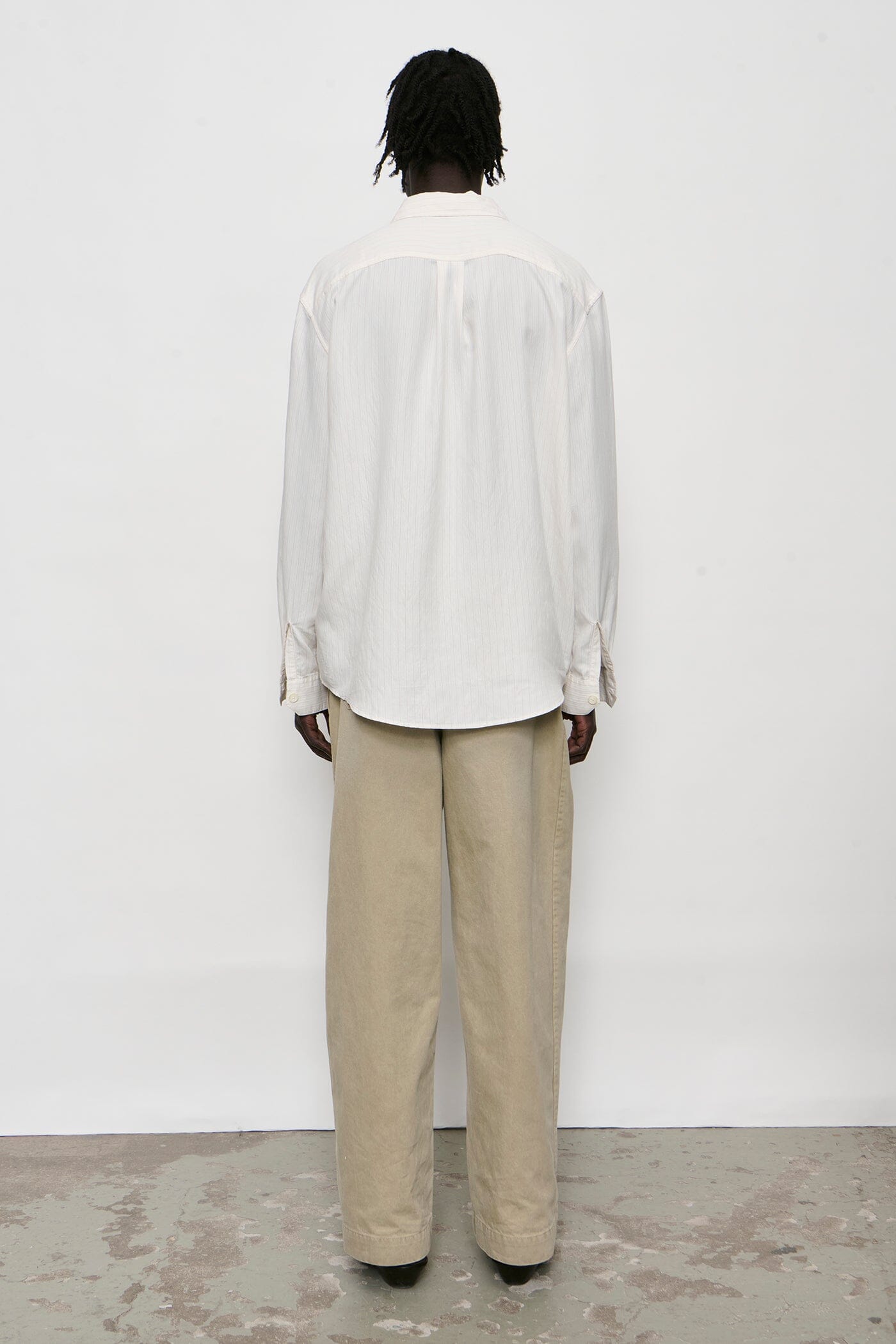 Our Legacy - Beyond Shirt - Cream Stripe Ceremony Viscose Skjorte Our Legacy 
