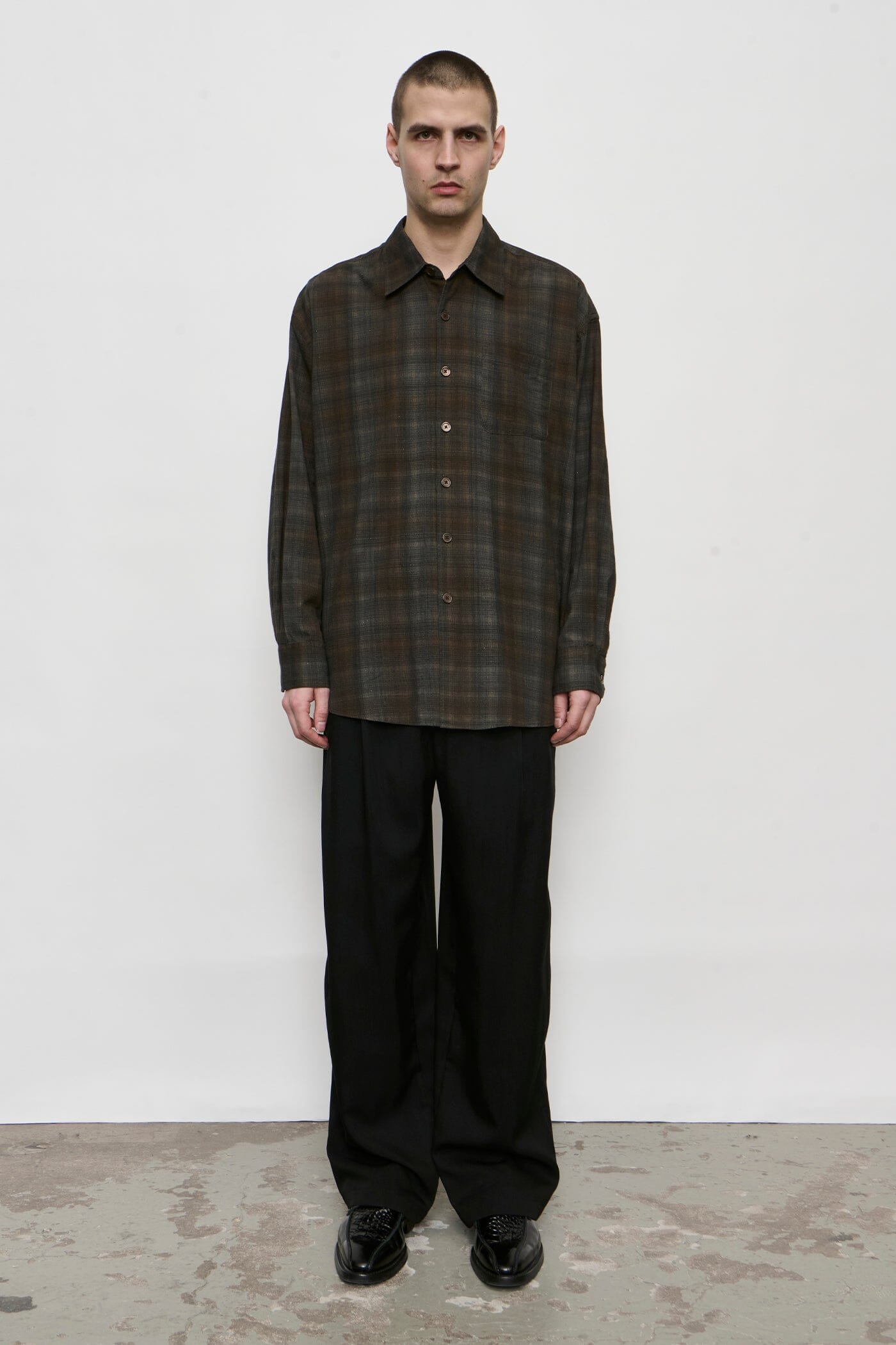 Our Legacy - Borrowed Shirt - More Check Print Skjorte Our Legacy 