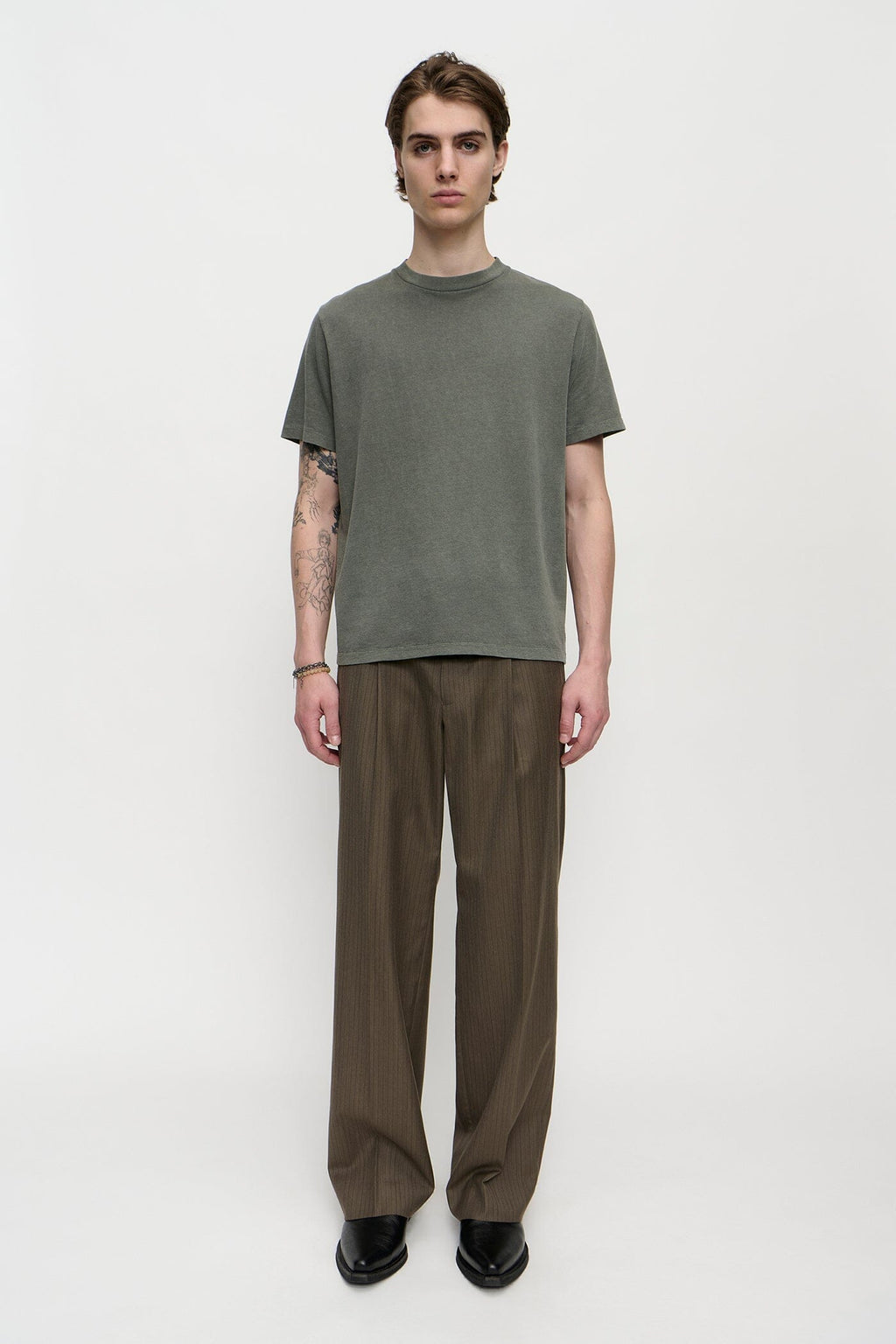 Our Legacy - Box T-Shirt - Worn Olive Legacy Jersey T-skjorte Our Legacy 