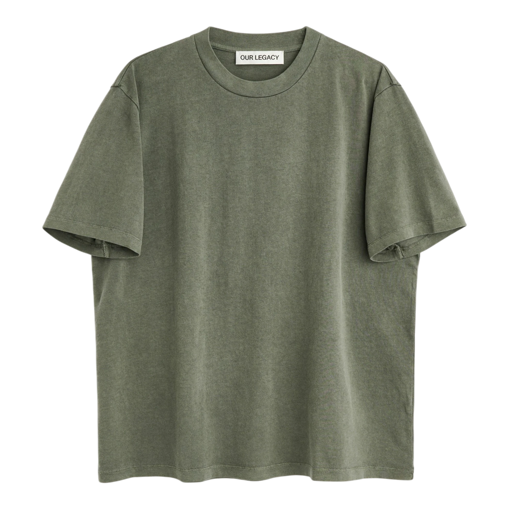 Our Legacy - Box T-Shirt - Worn Olive Legacy Jersey T-skjorte Our Legacy 