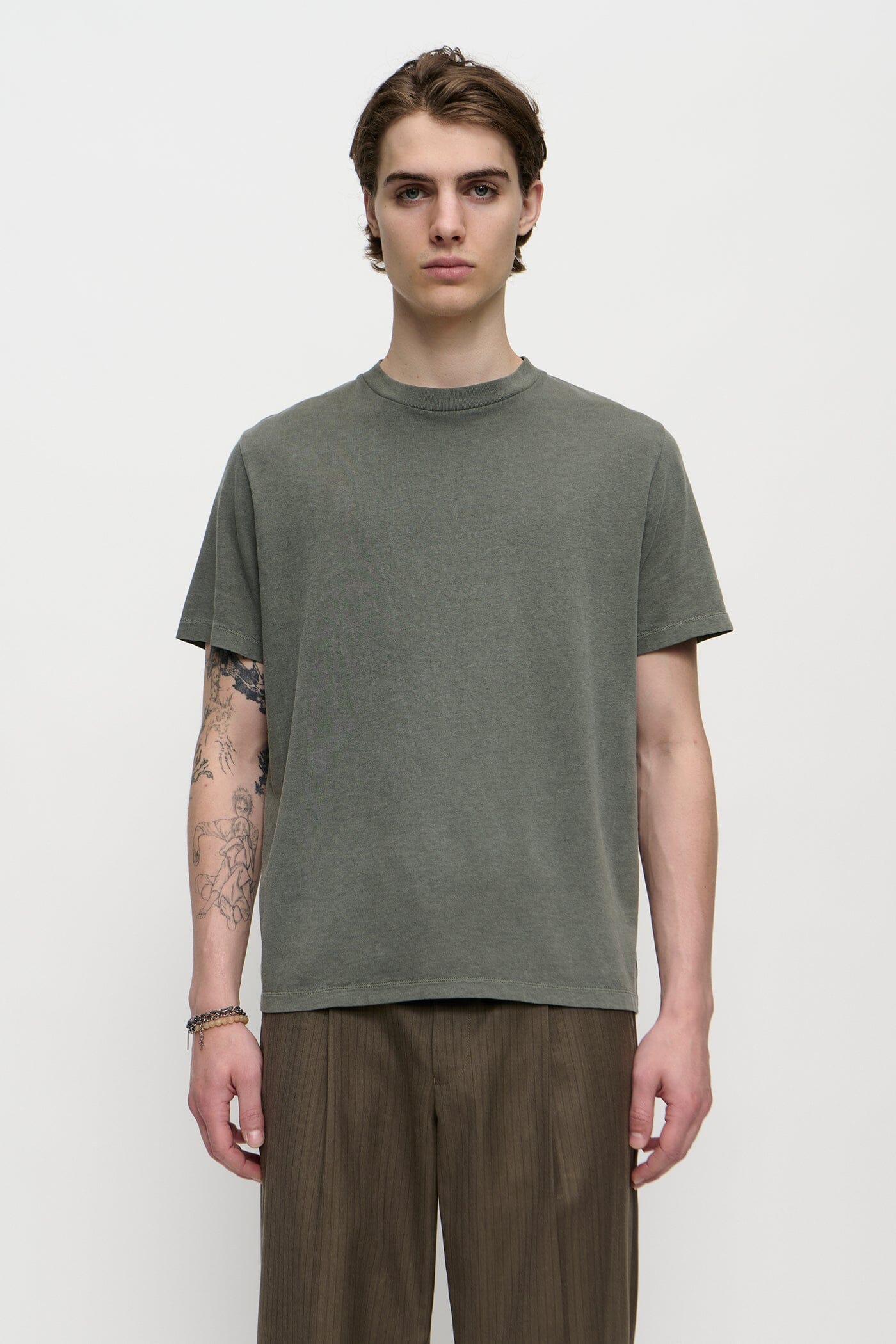 Our Legacy - Box T-Shirt - Worn Olive Legacy Jersey T-skjorte Our Legacy 