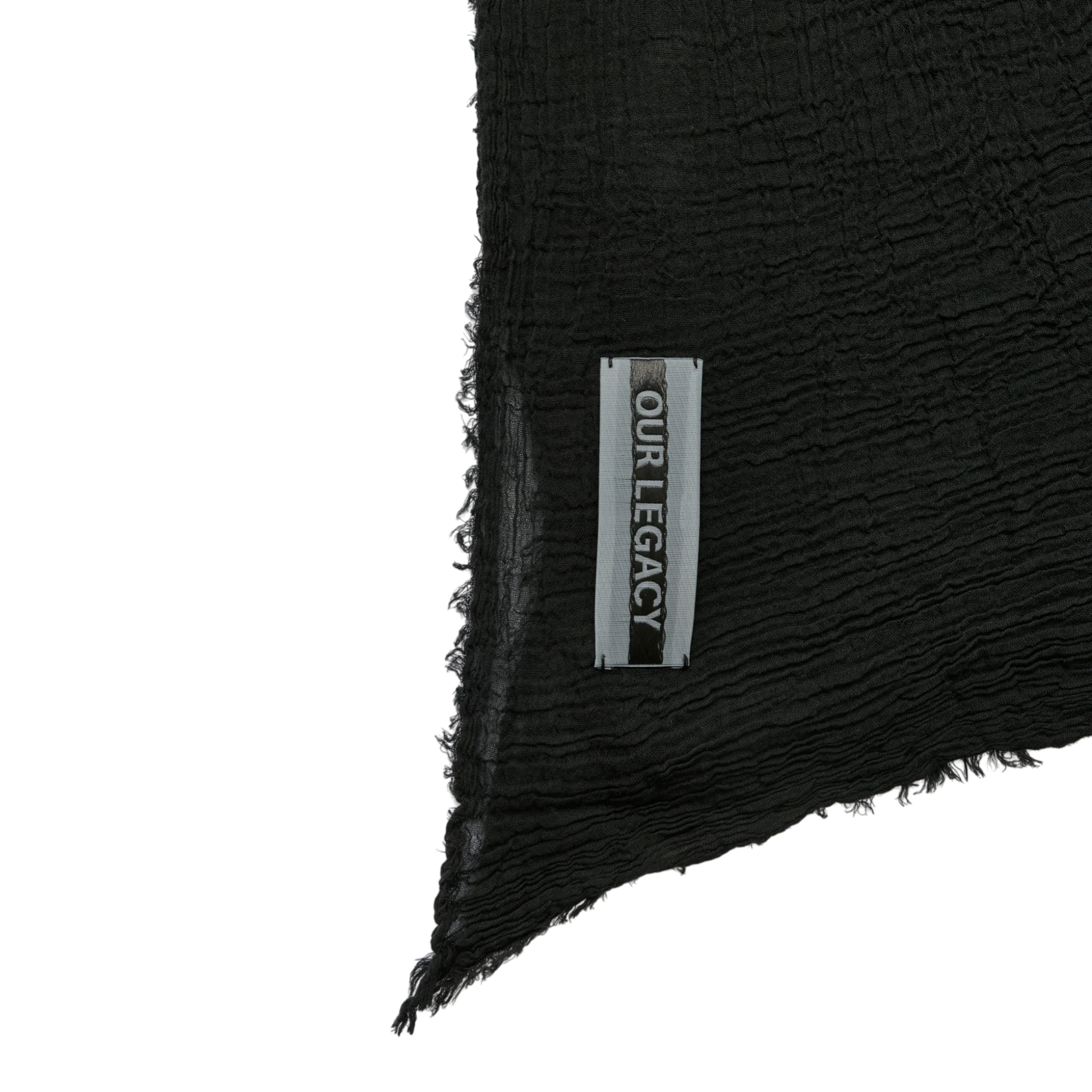 Our Legacy Cottage Scarf - Black Crinkle Cotton Scarf Our Legacy 