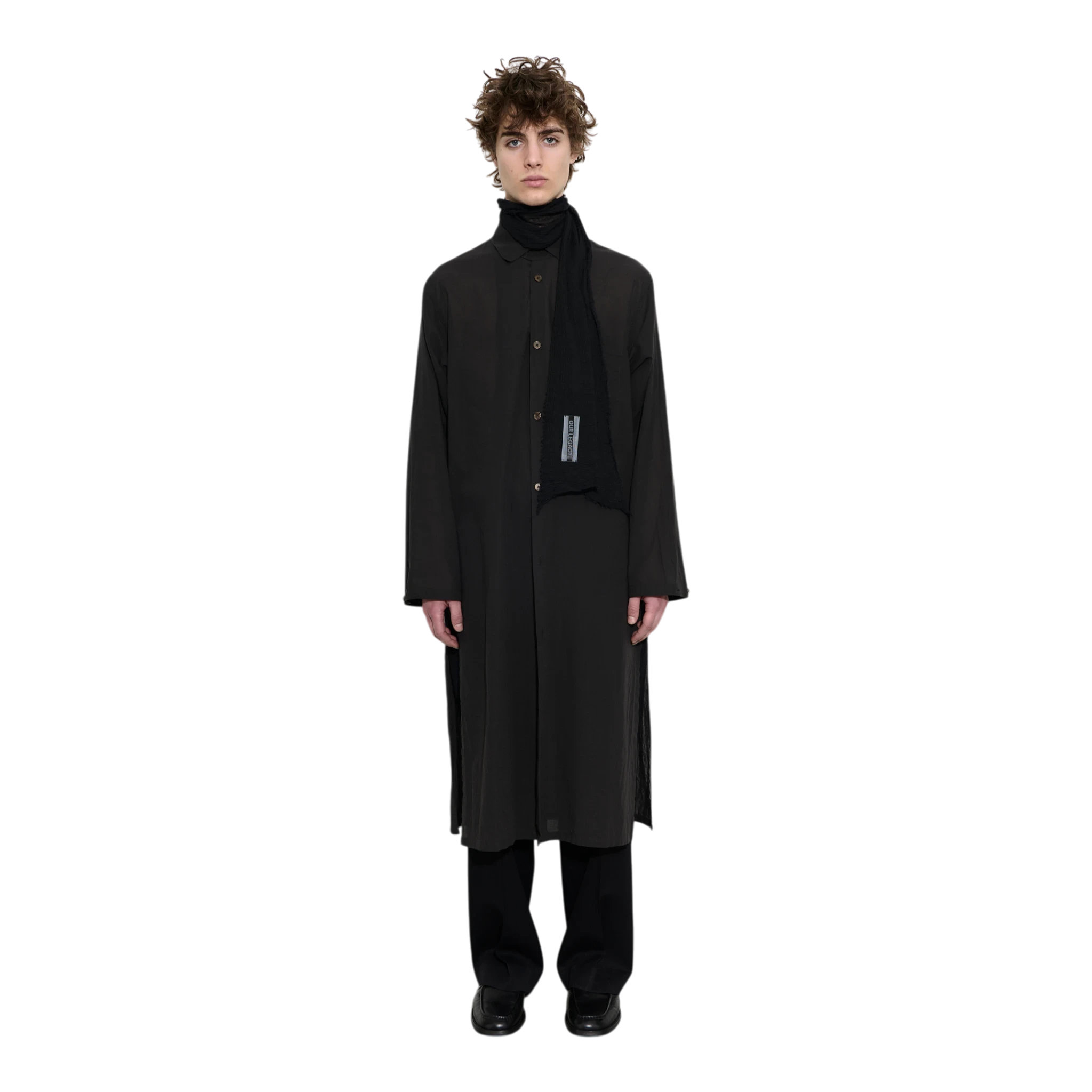 Our Legacy Cottage Scarf - Black Crinkle Cotton Scarf Our Legacy 