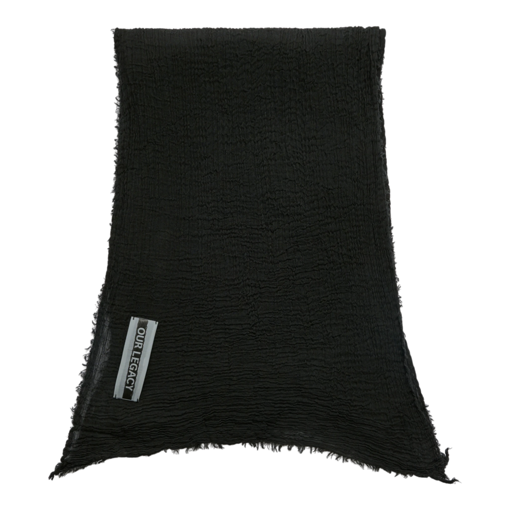 Our Legacy Cottage Scarf - Black Crinkle Cotton Scarf Our Legacy 