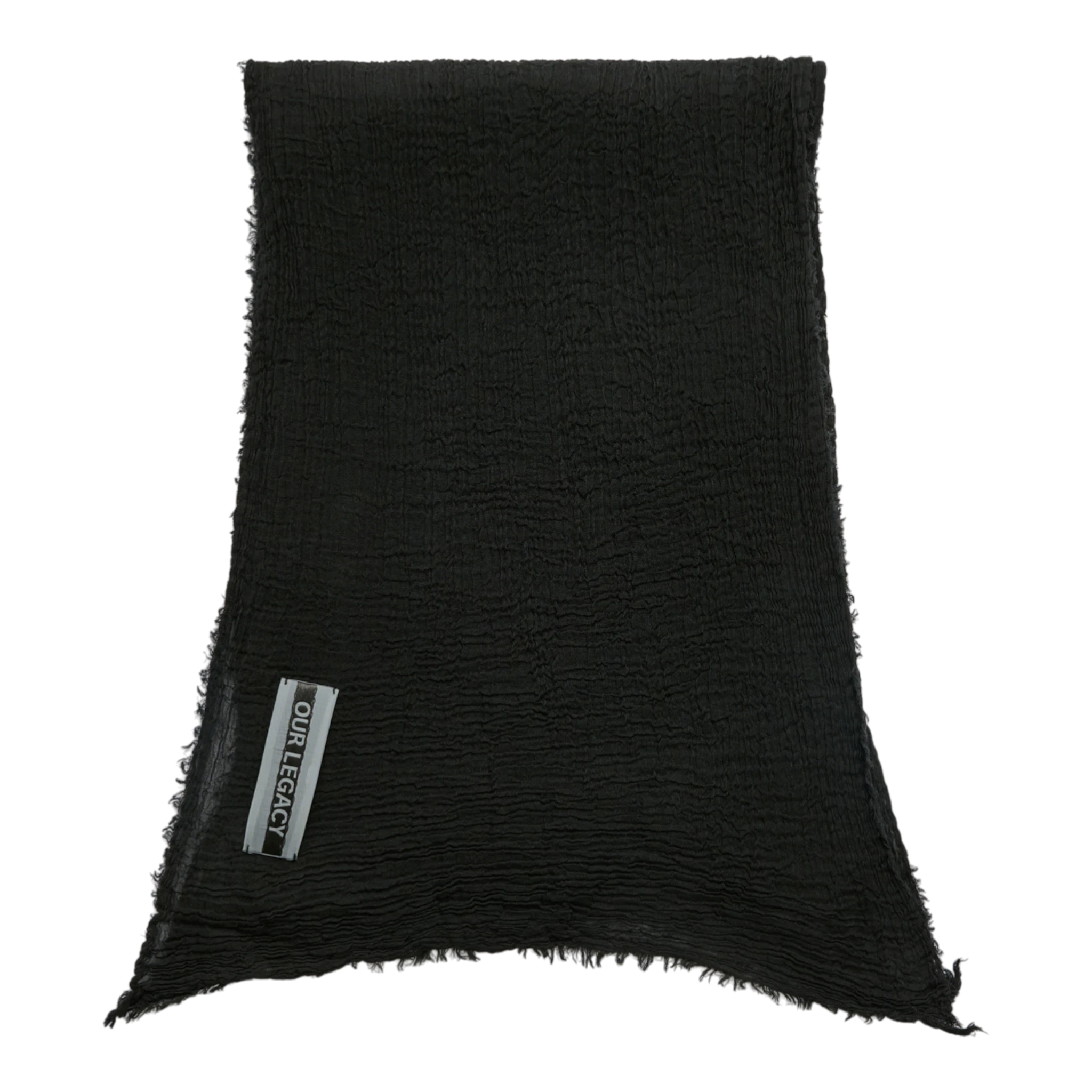 Our Legacy Cottage Scarf - Black Crinkle Cotton Scarf Our Legacy 