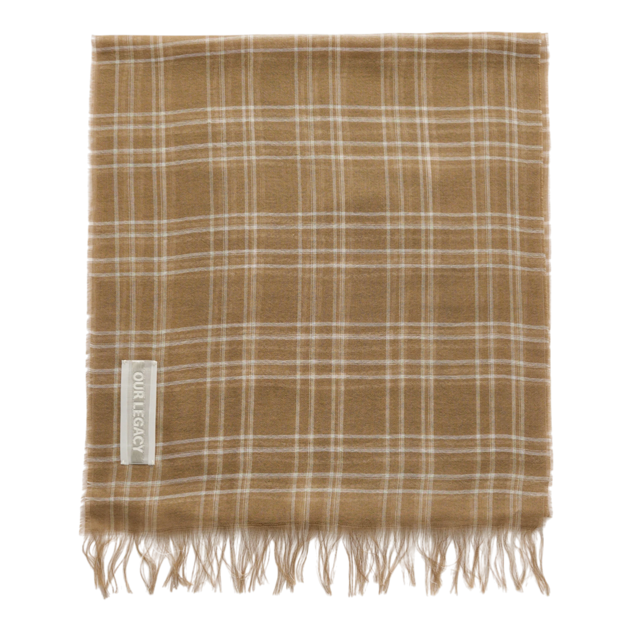 Our Legacy Cottage Scarf - Walnut Grid Sparse Tencel Scarf Our Legacy 
