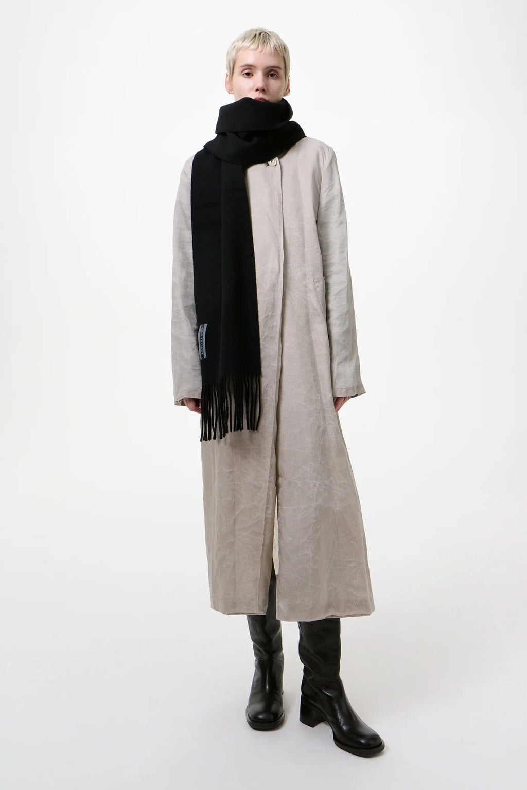 Our Legacy Estate Scarf - Black Double Wool Scarf Our Legacy 