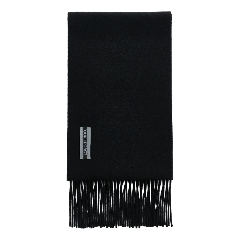 Our Legacy Estate Scarf - Black Double Wool Scarf Our Legacy 