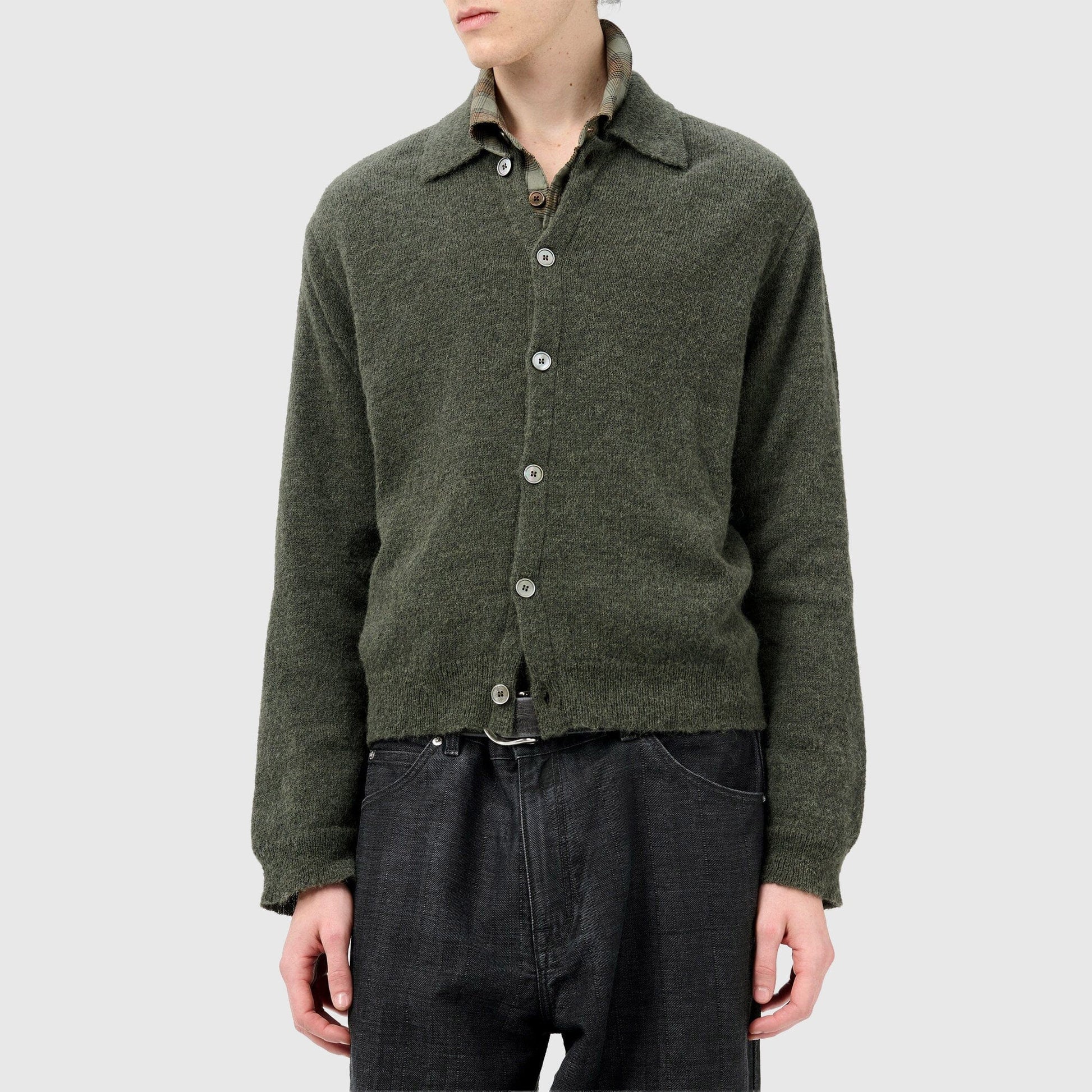 Our Legacy Evening Polo - Green Moss Cardigan Our Legacy 