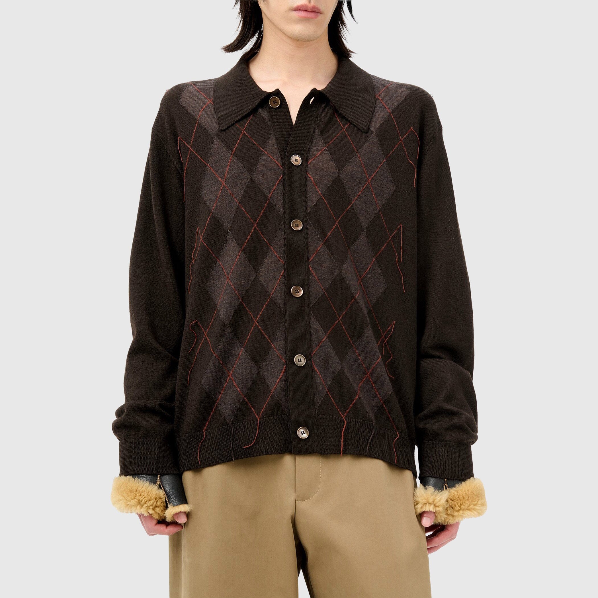 Our Legacy Evening Polo - Pub Argyle Cardigan Our Legacy 