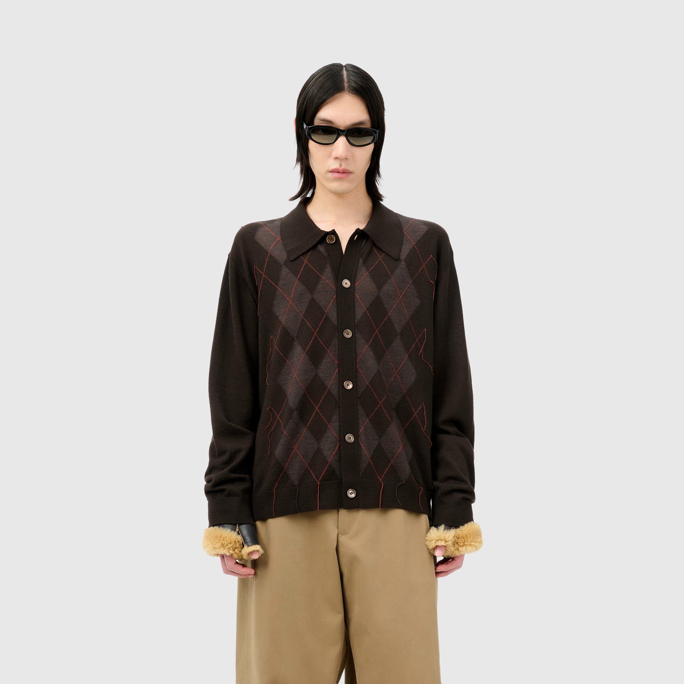 Our Legacy Evening Polo - Pub Argyle Cardigan Our Legacy 