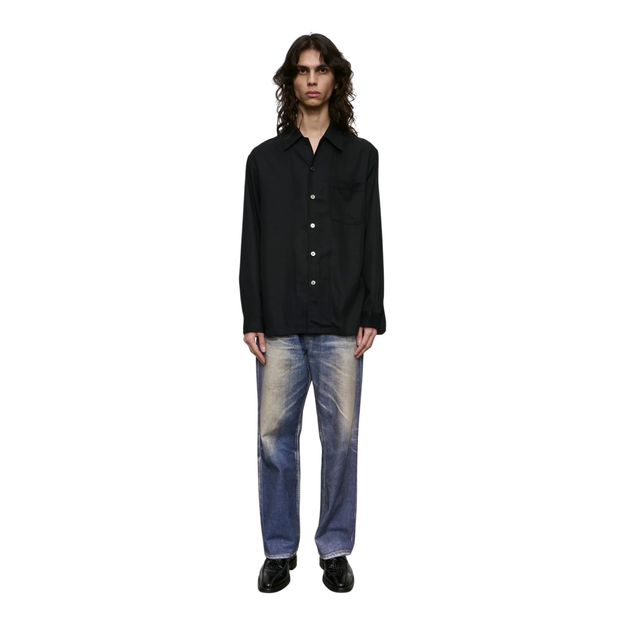 Our Legacy Every Shirt Draping Black Lyocell front product image