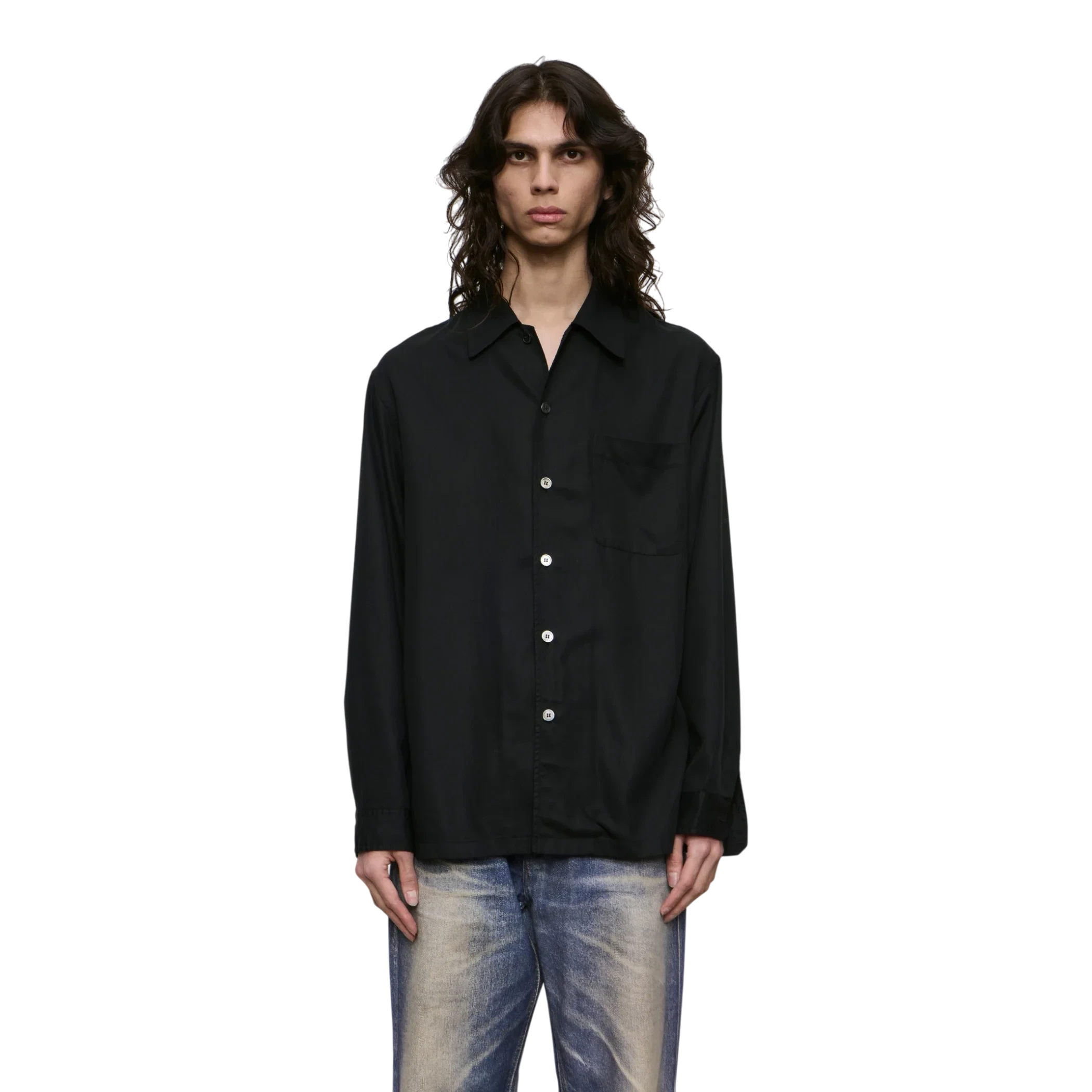 Our Legacy - Every Shirt - Draping Black Lyocell Skjorte Our Legacy 